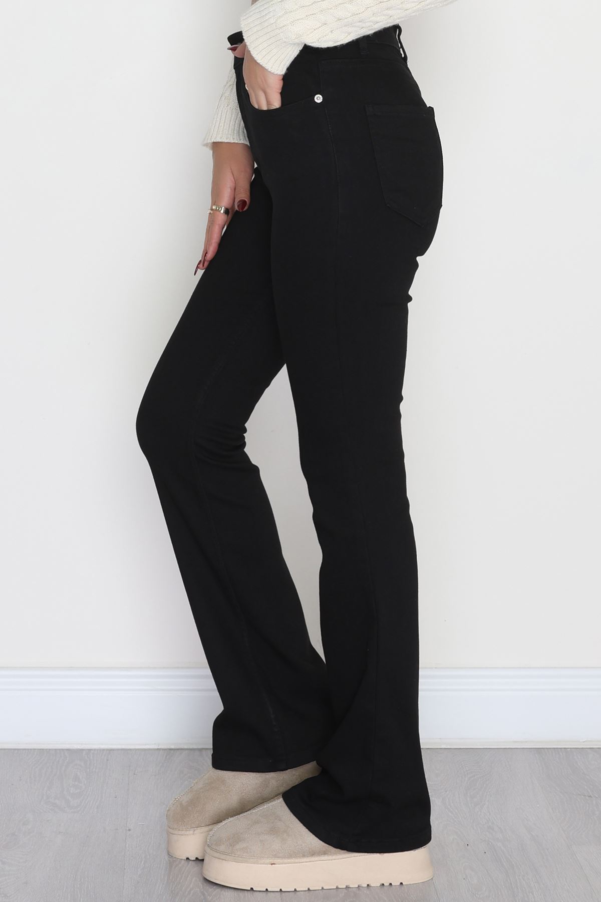 İspanyol Kot Pantolon Siyah - 31397.2088.