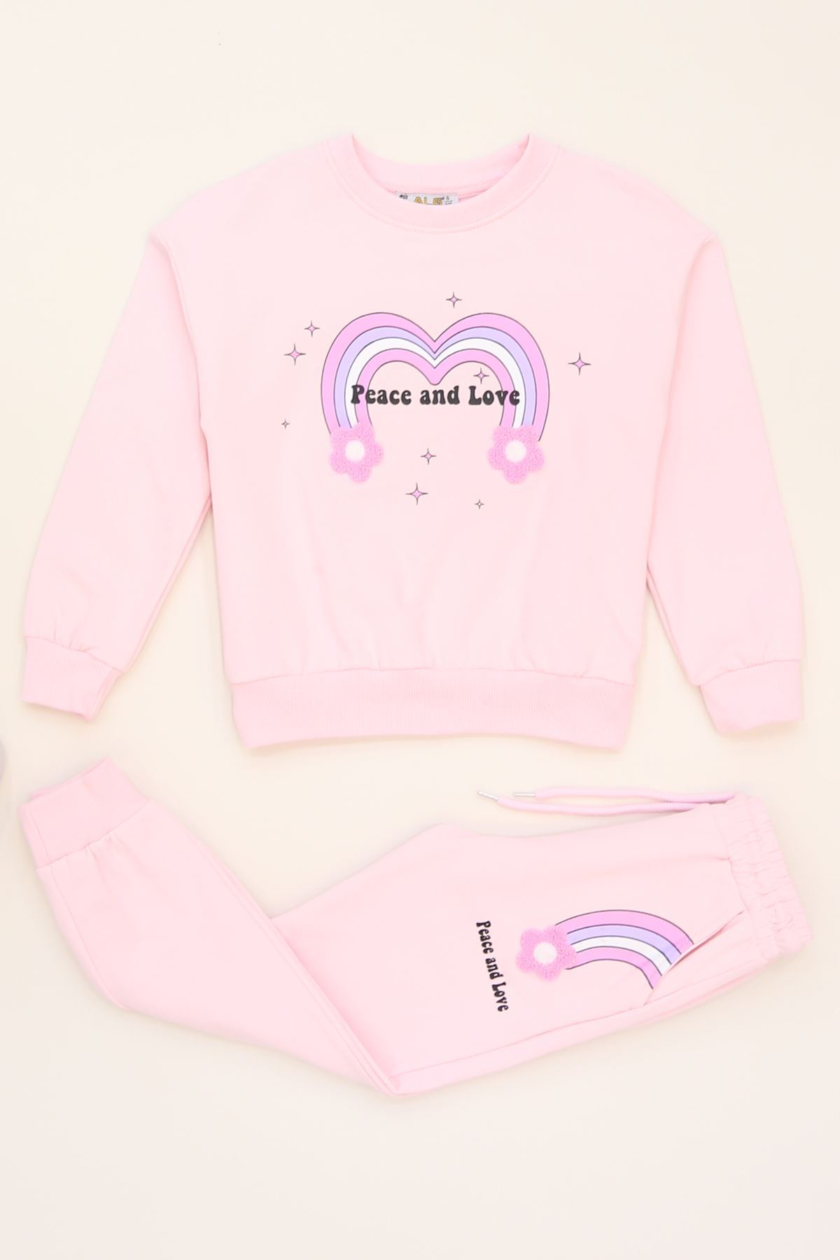 6-9 Yaş Şardonlu Yumoş Kumaş Takım Açıkpembe - 6264360.1576.