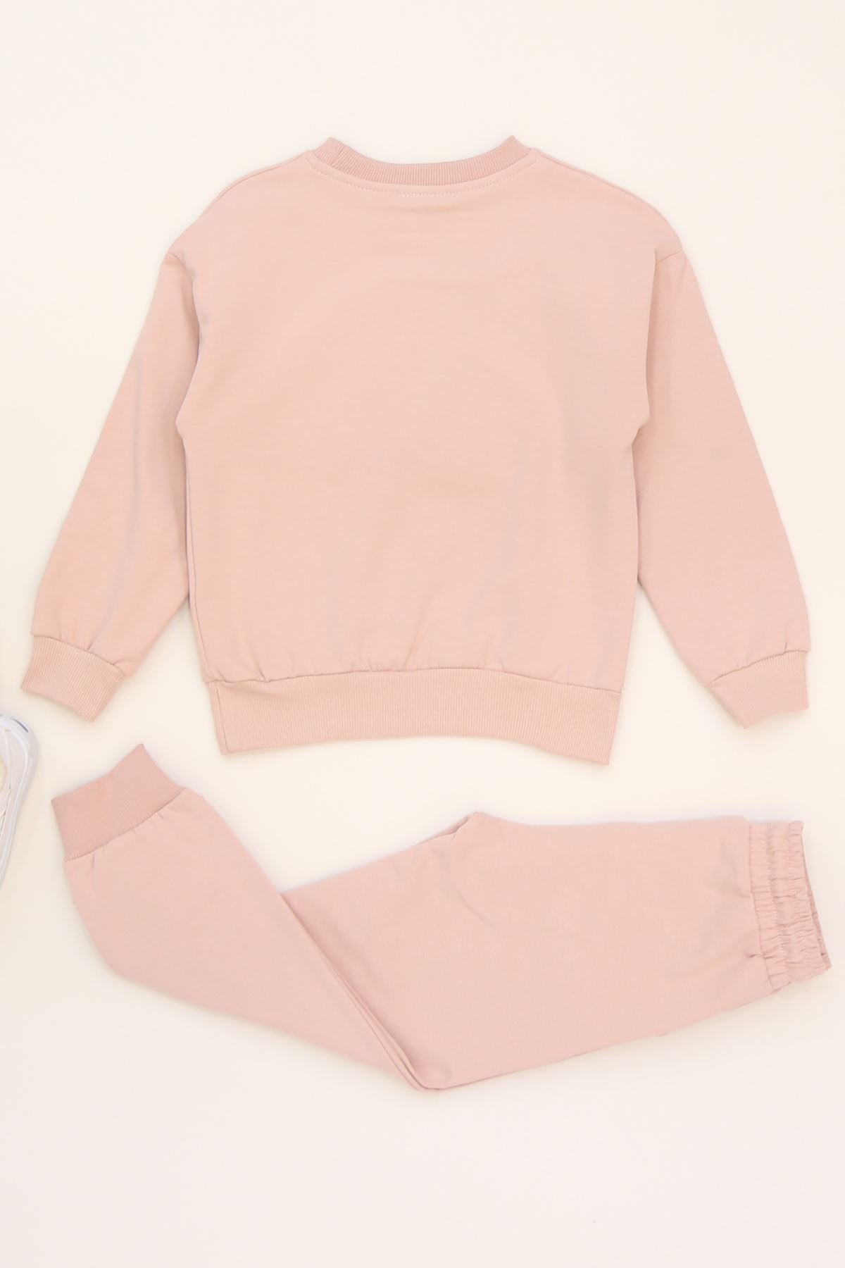 6-9 Yaş Şardonlu Yumoş Kumaş Takım Pudra - 6264360.1576.