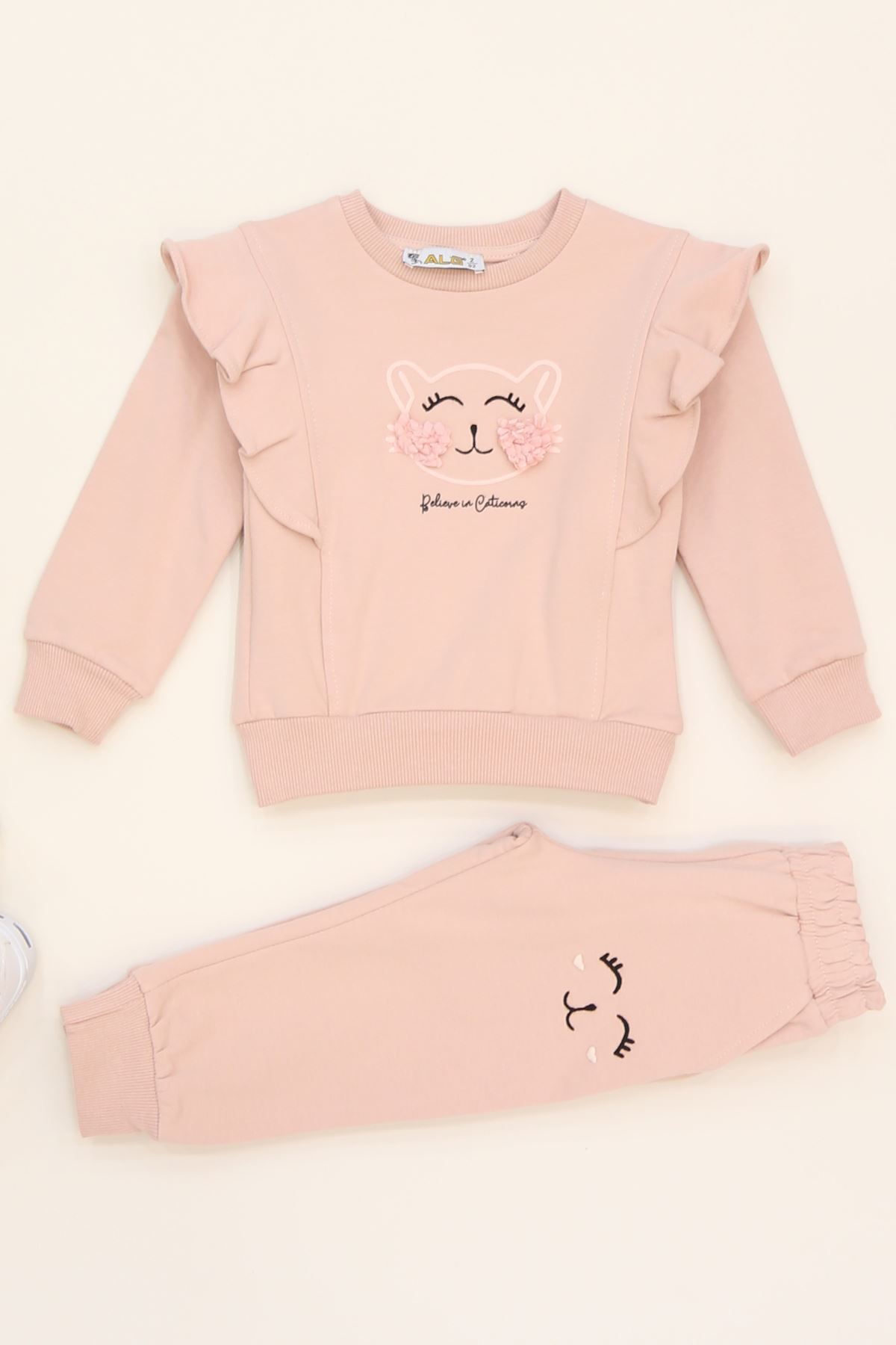 2-5 Yaş Şardonlu Yumoş Kumaş Takım Pudra - 5264329.1576.