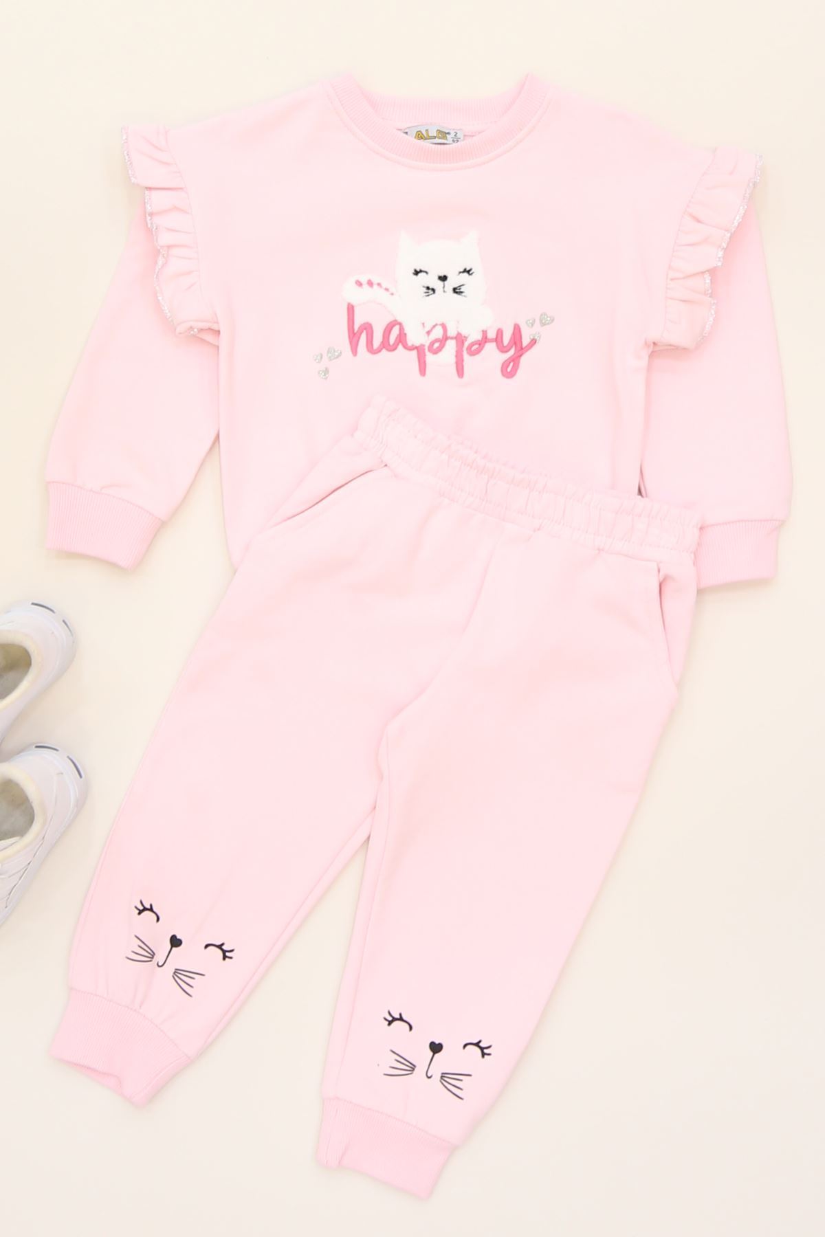 2-5 Yaş Şardonlu Yumoş Kumaş Takım Açıkpembe - 5264331.1576.