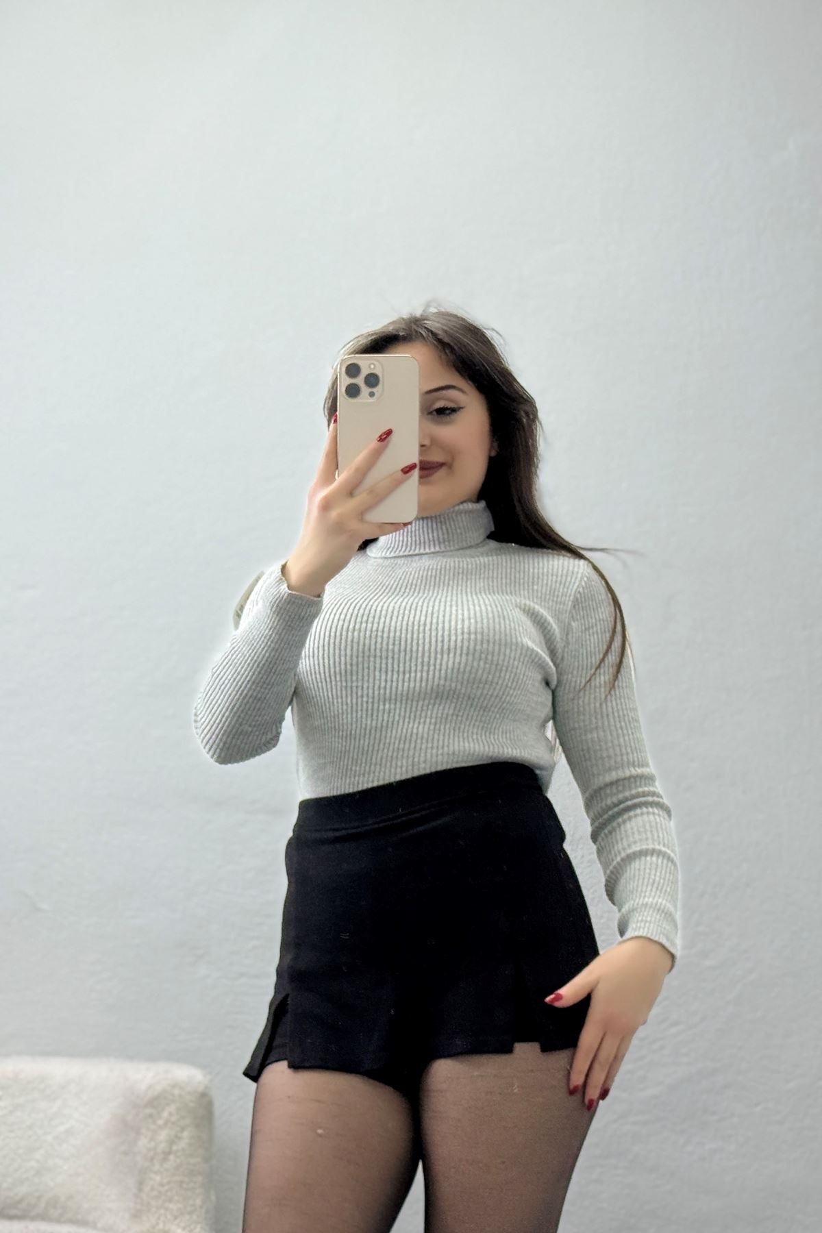 Balıkçı Yaka Triko Gri - 70807.2052.