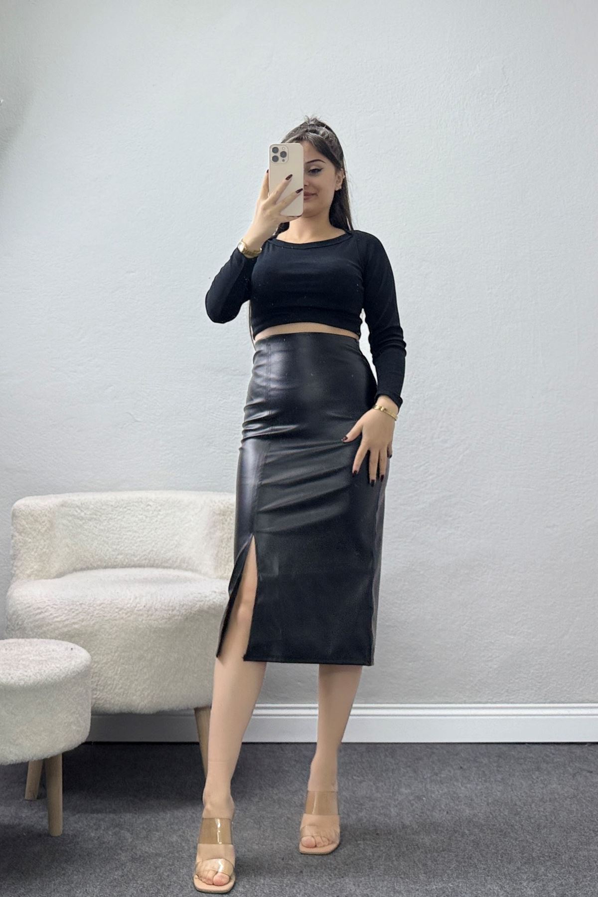 Deri Kalem Etek Siyah - 51043.1223.