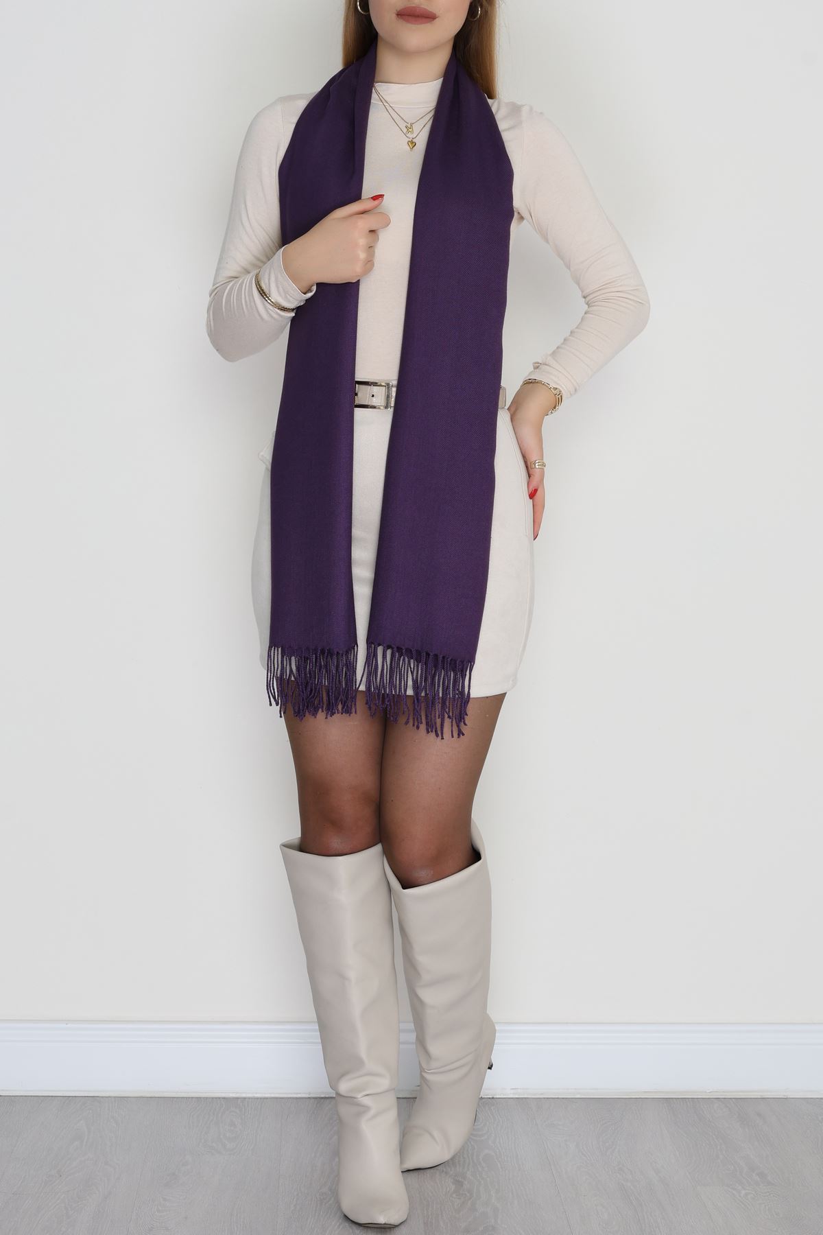 Paşmina Şal Mürdüm - 70866.1736.