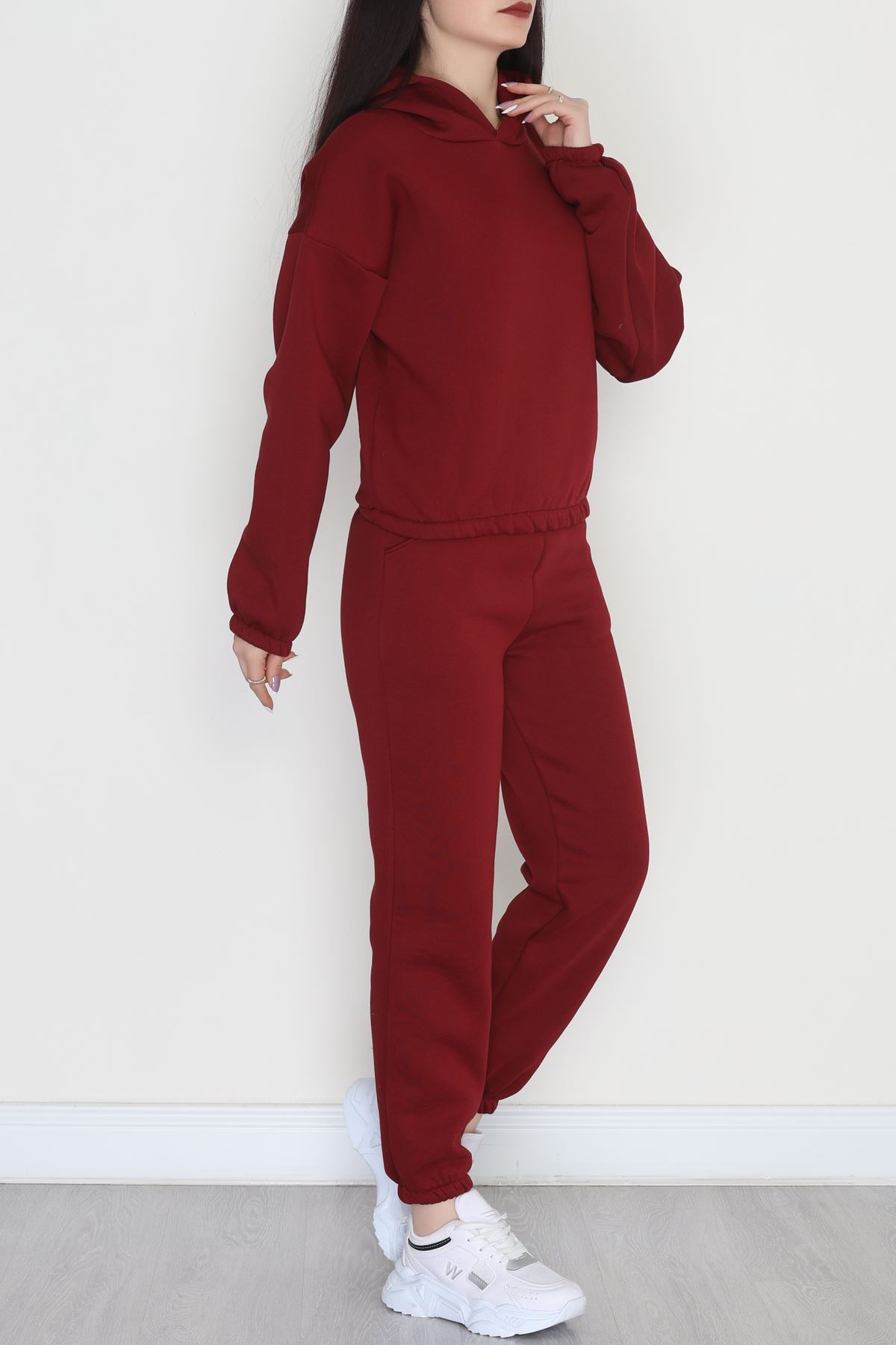 3 İplik Şardonlu Eşofman Takımı Bordo - 52049.1878.