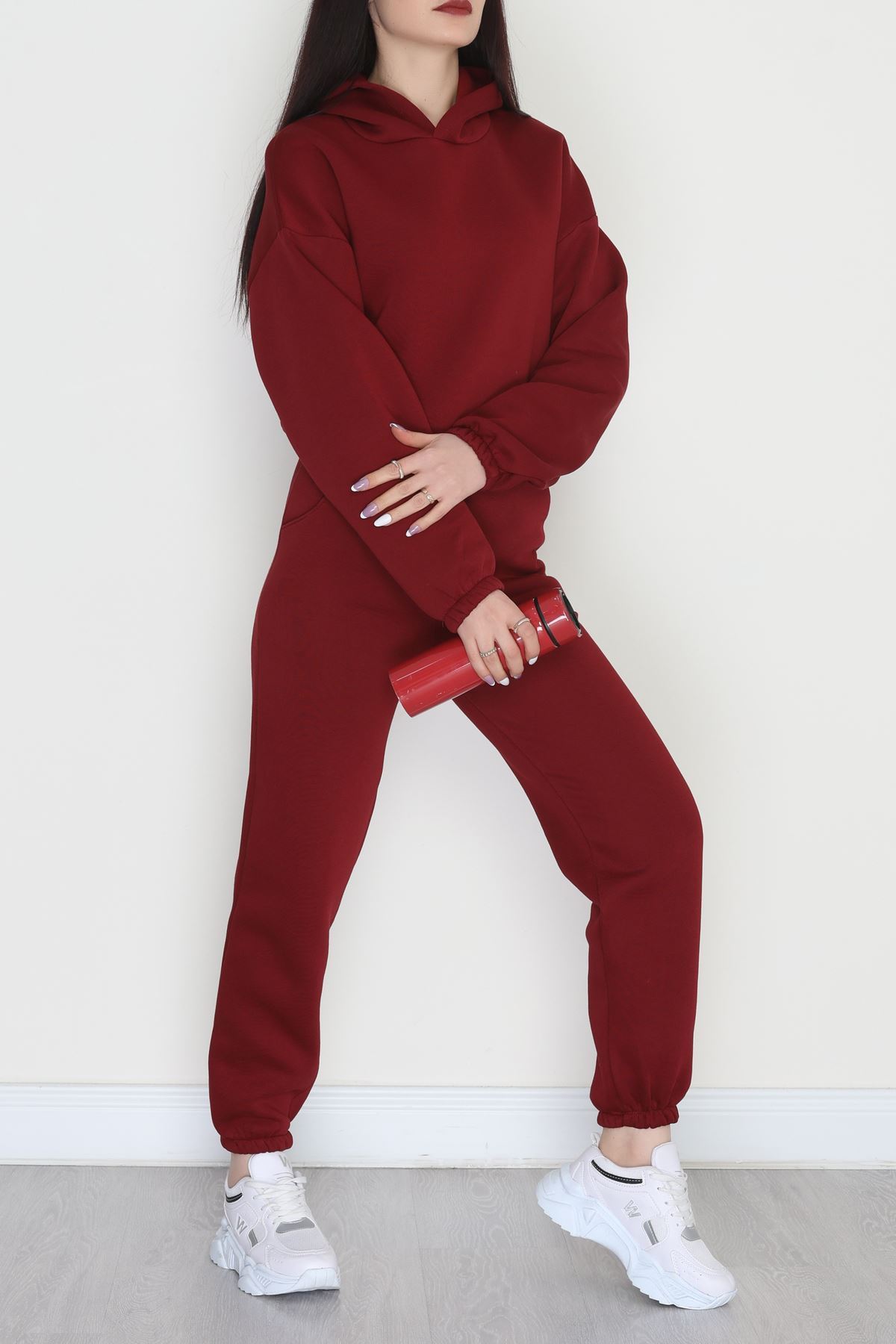 3 İplik Şardonlu Eşofman Takımı Bordo - 52049.1878.