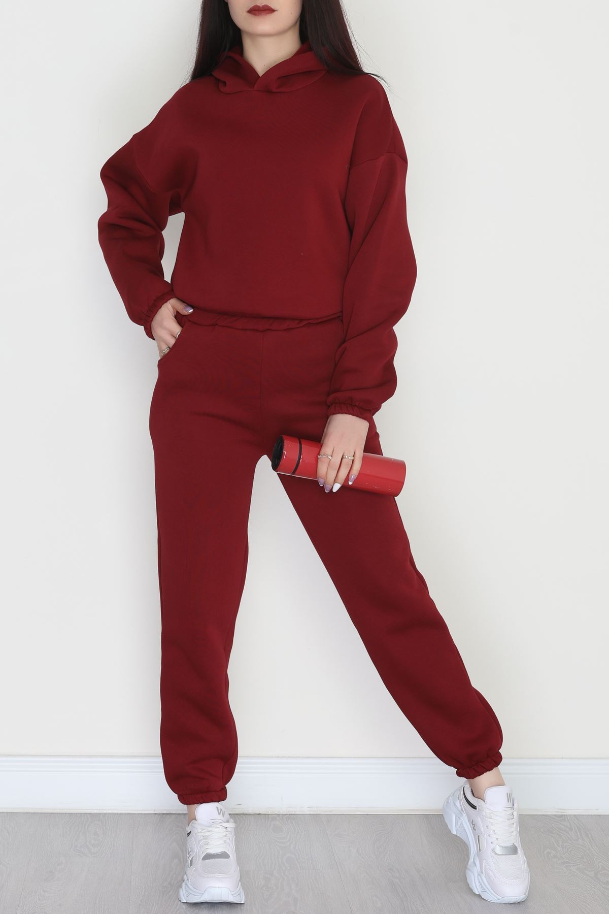 3 İplik Şardonlu Eşofman Takımı Bordo - 52049.1878.