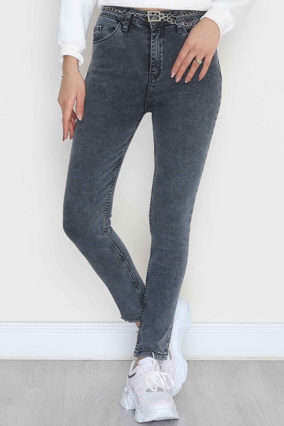 Dar Paça Kot Pantolon Çelikmavi - 31593.2112.