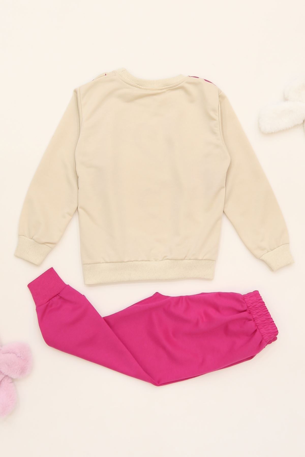 3-8 Yaş 2 İplik İkili Takım Fuşya - 50926.1776.