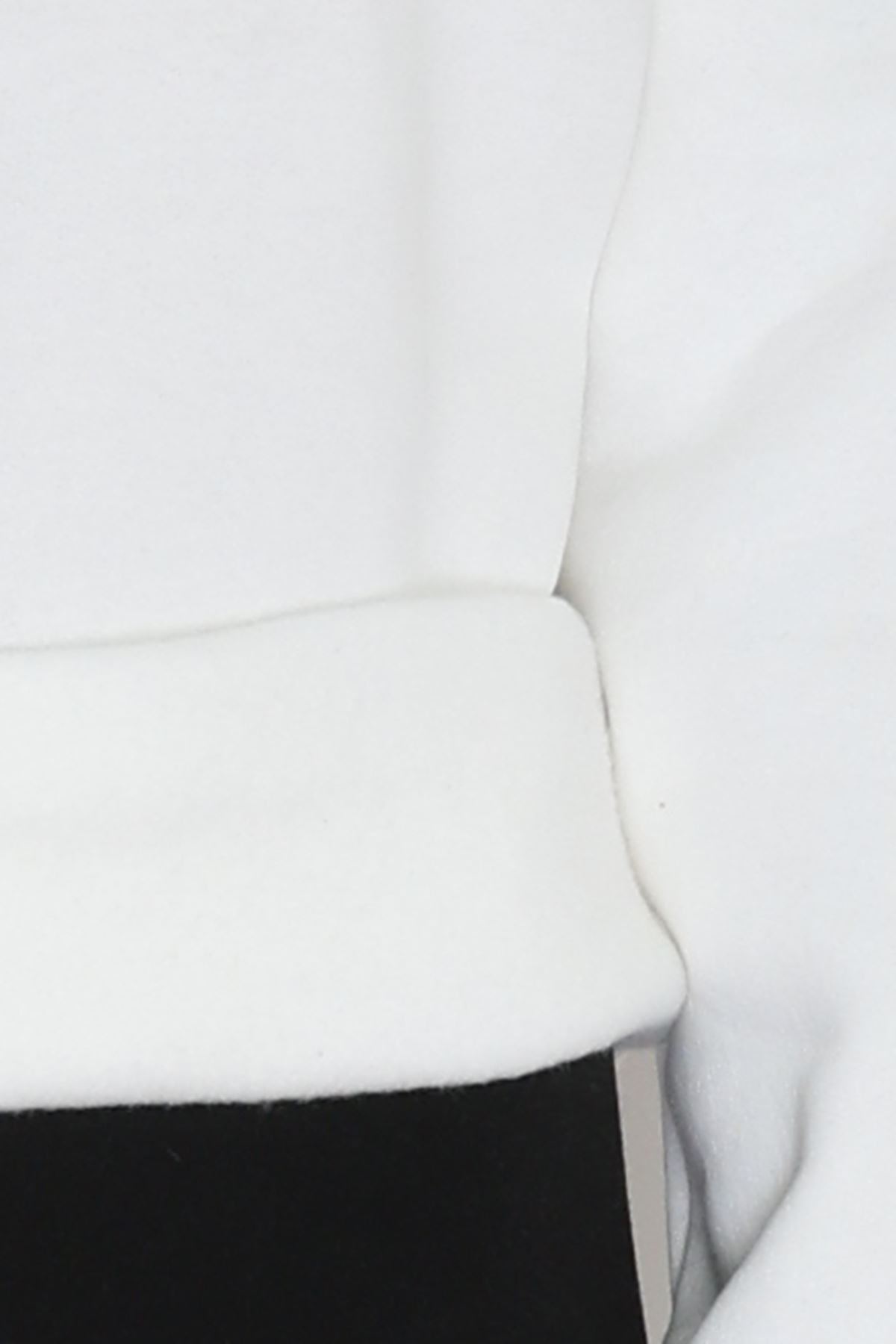 3 İplik Bisiklet Yaka Sweat Ekrusiyah - 42246.1878.