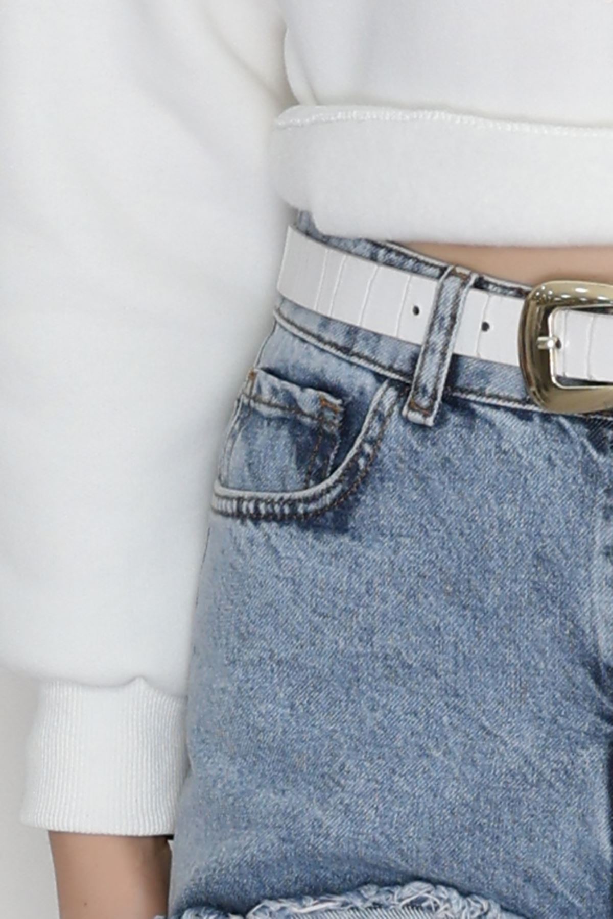 3 İplik Şardonlu Baskılı Sweat Ekru - 42605.1878.