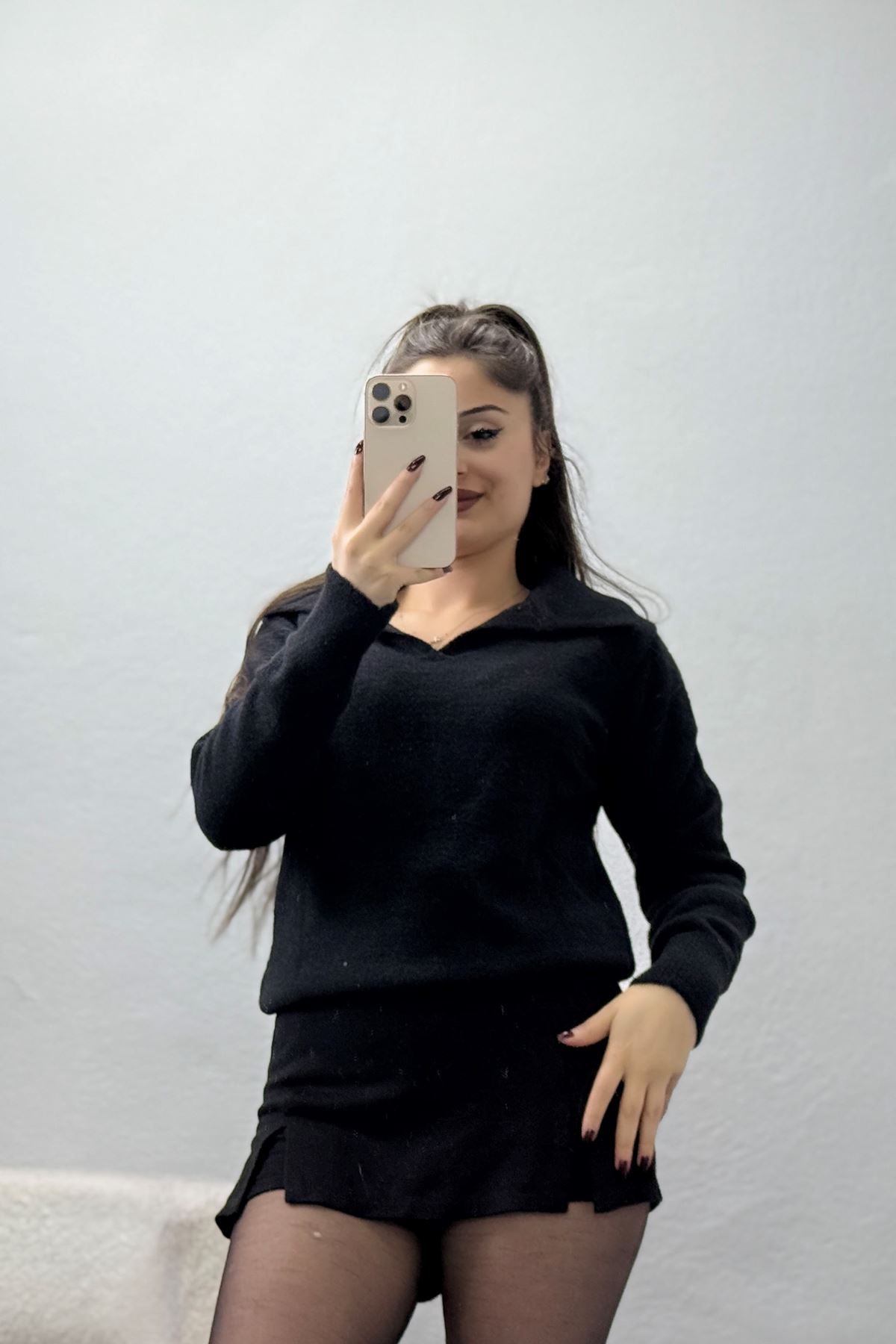 Polo Yaka Triko Siyah - 2298.1765.