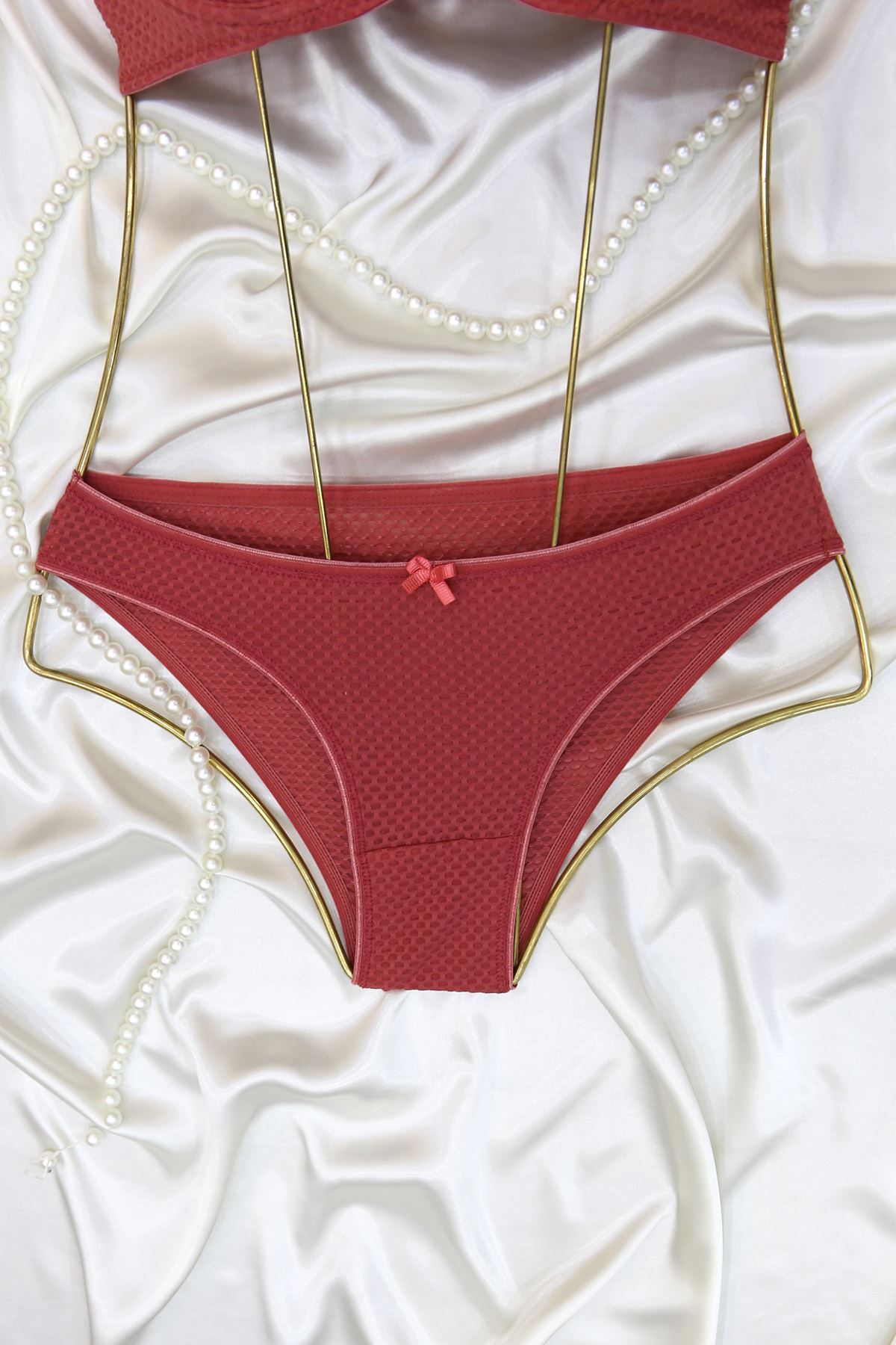 Sütyen Takım Ortası Şeffaf Petek Boş Kiremit - 2551-B.1783.