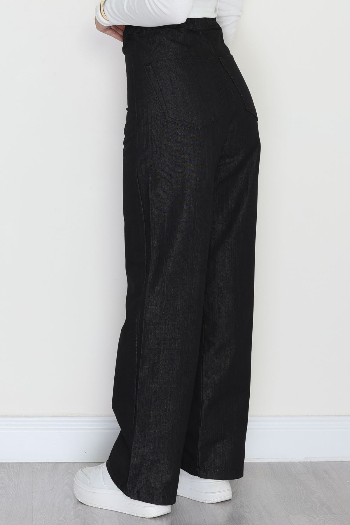 Bel Lastikli Palazzo Kot Pantolon Siyahçizgili - 42470.2088.