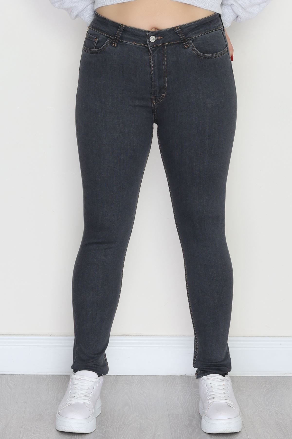 Büyük Beden Dar Paça Kot Pantolon Füme - 42684.1836.