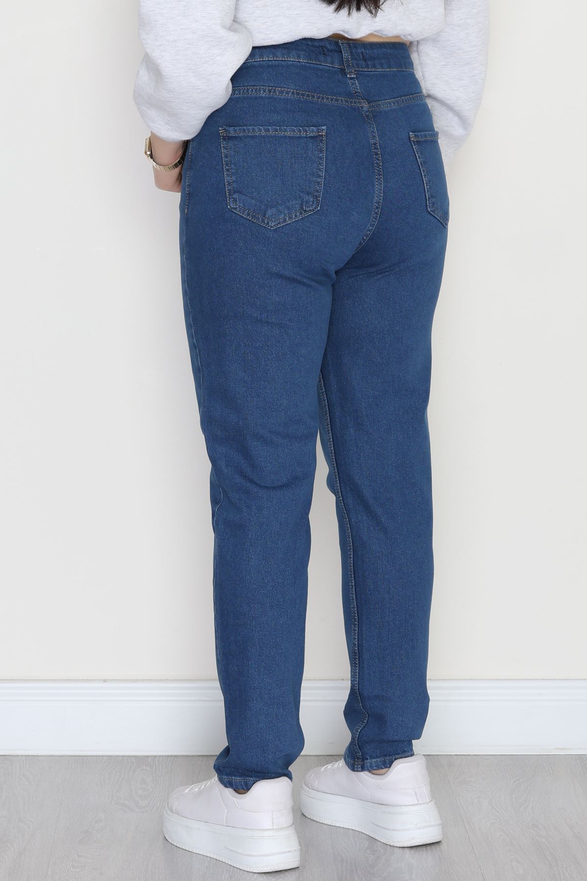Büyük Beden Dar Paça Kot Pantolon Mavi6 - 42684.1836.