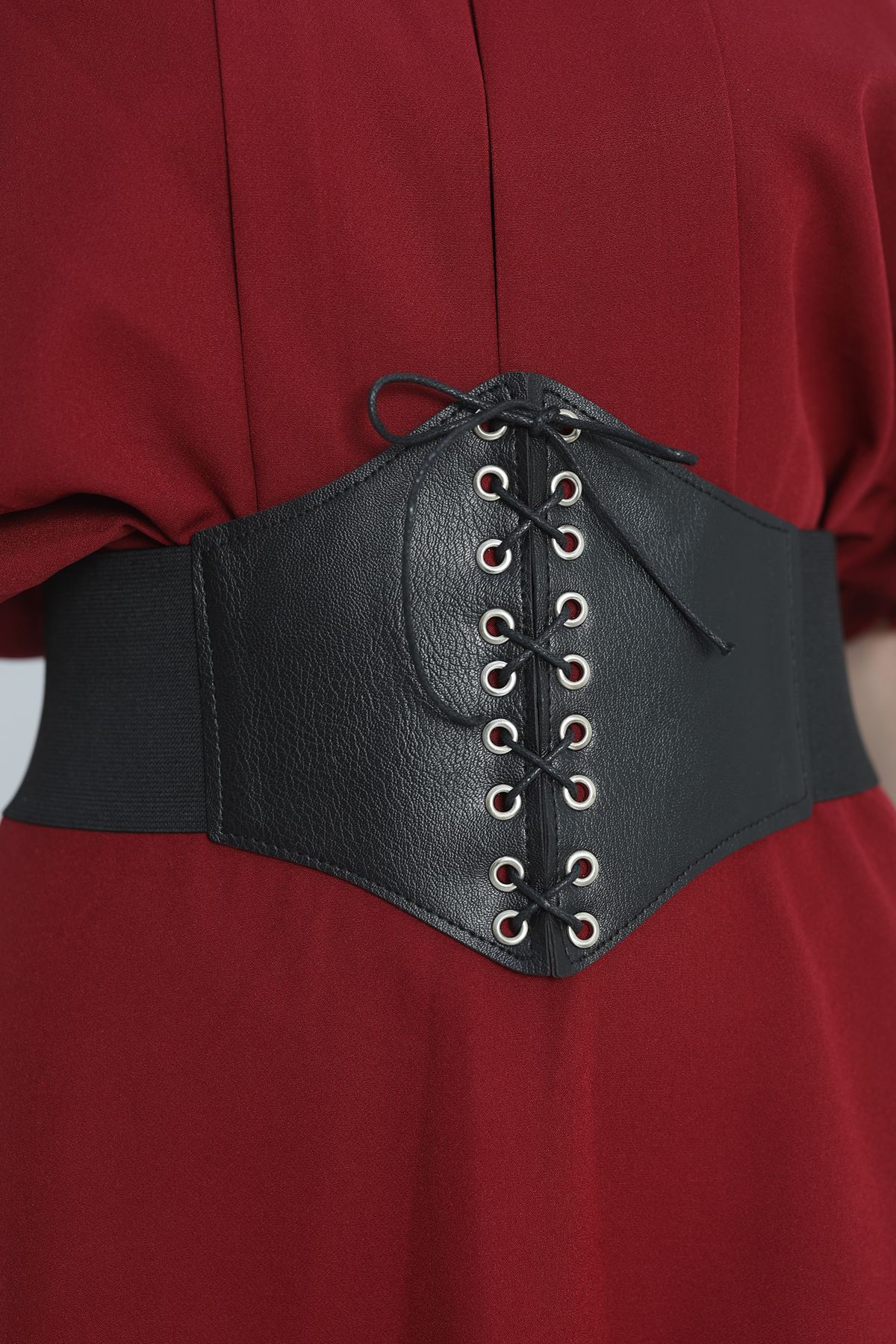 Lastikli Korse Kemer Siyah - 30683.1794.