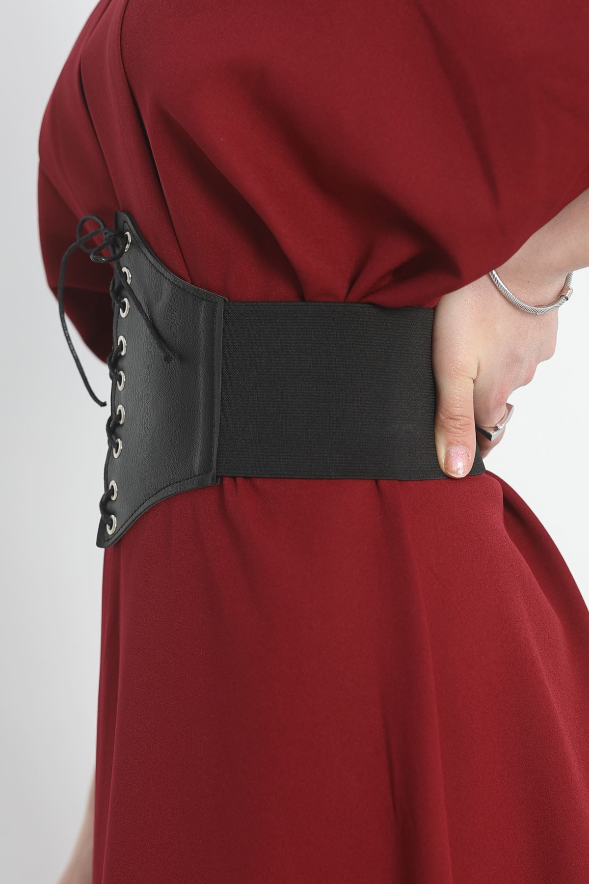 Lastikli Korse Kemer Siyah - 30683.1794.