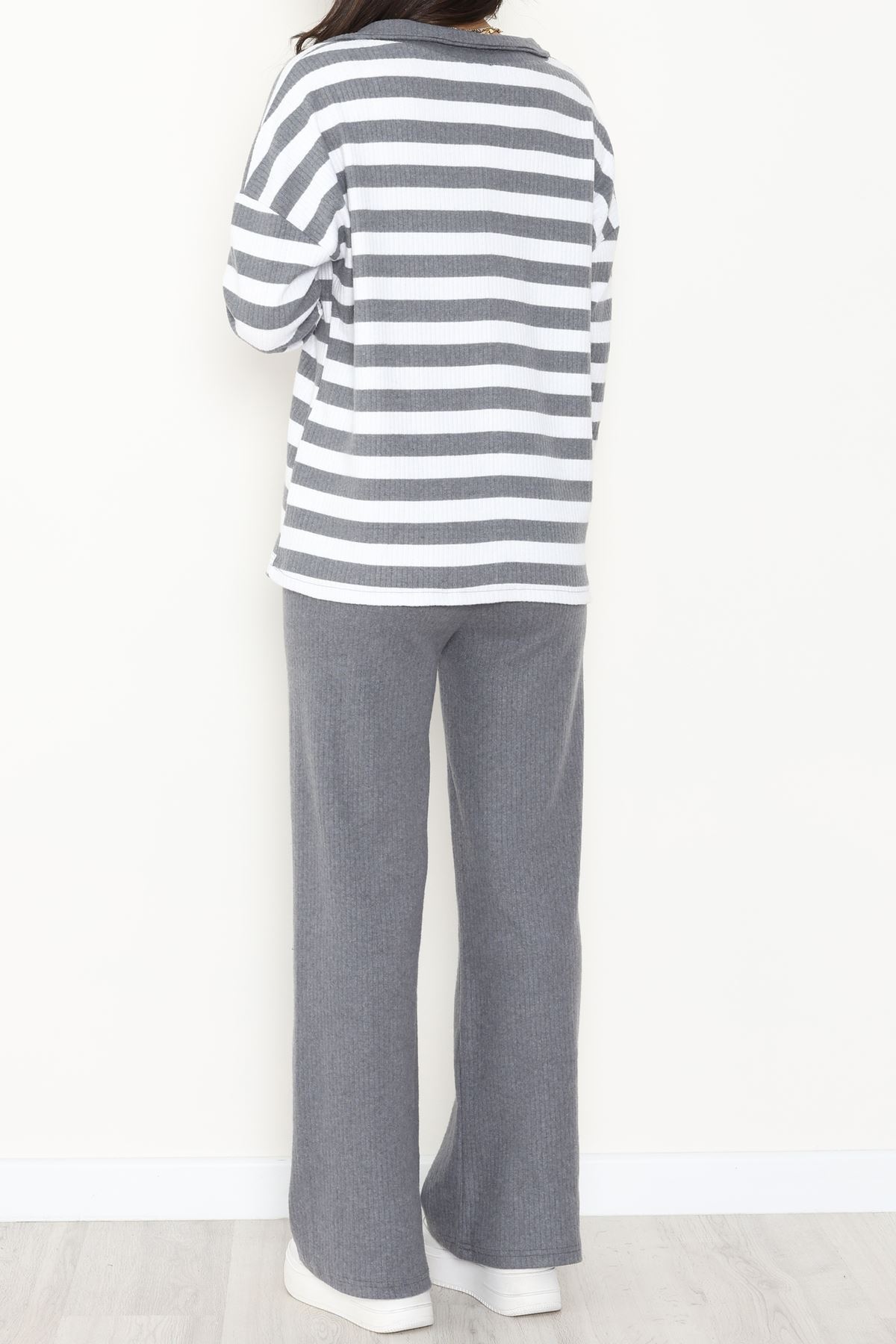 Polo Yaka Raporlu İnterlok Takım Fümebeyaz - 42738.1567.