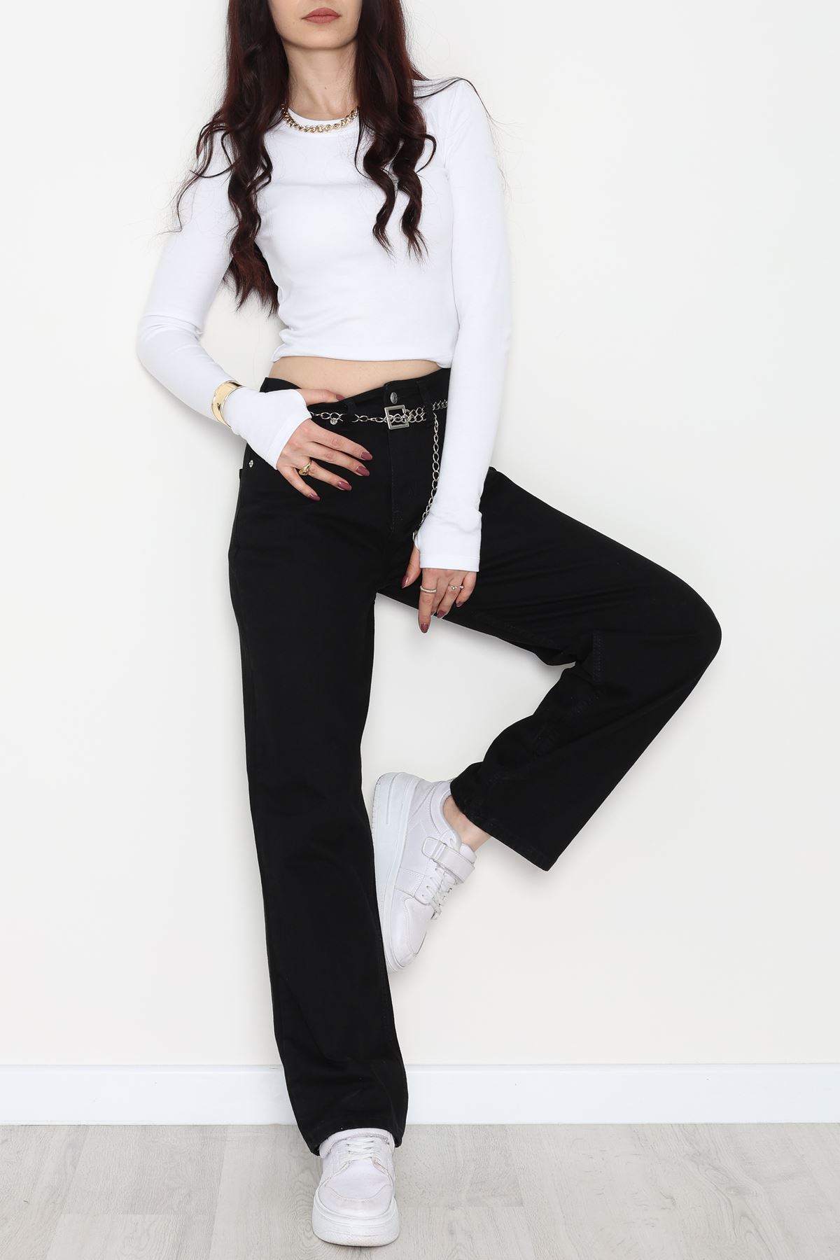 Wide Leg Kot Pantolon Siyah - 31641.2059.