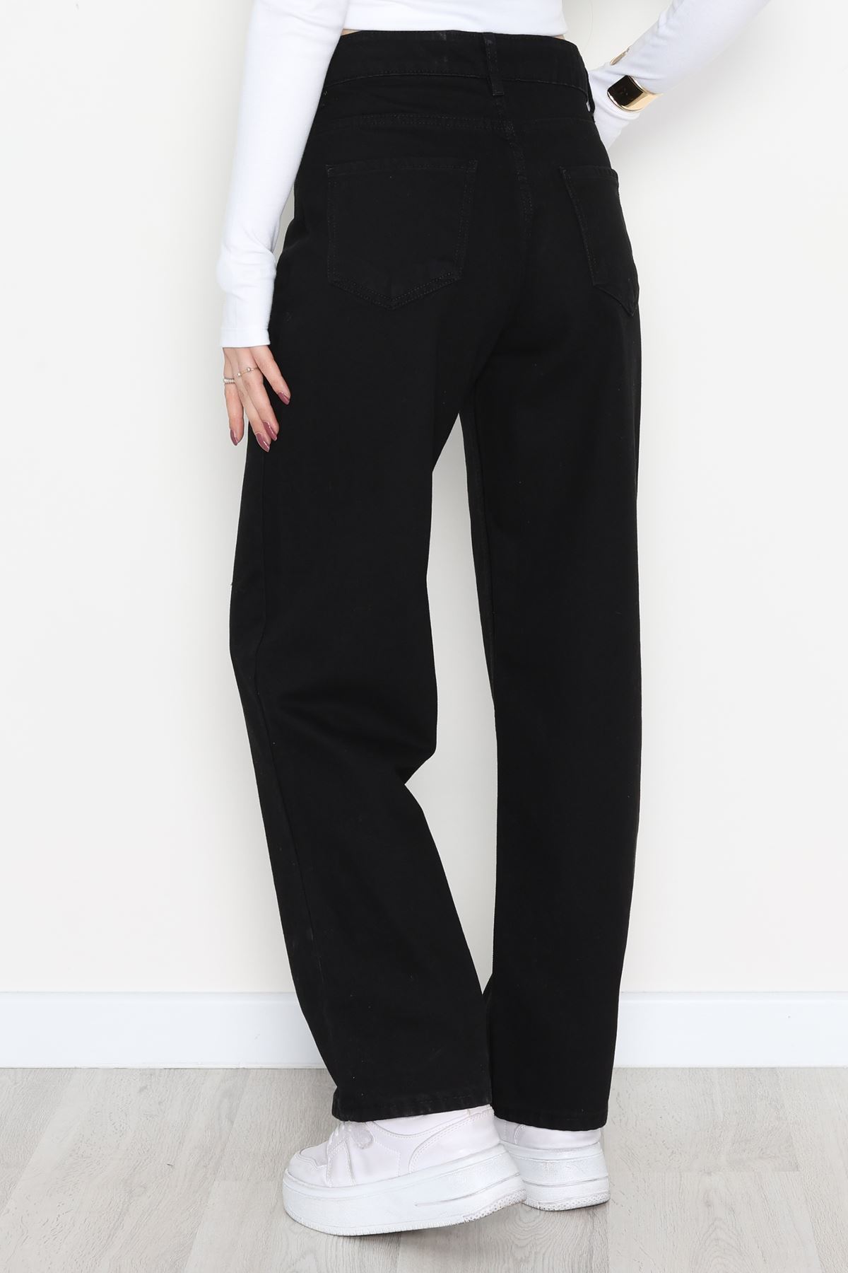 Wide Leg Kot Pantolon Siyah - 31641.2059.