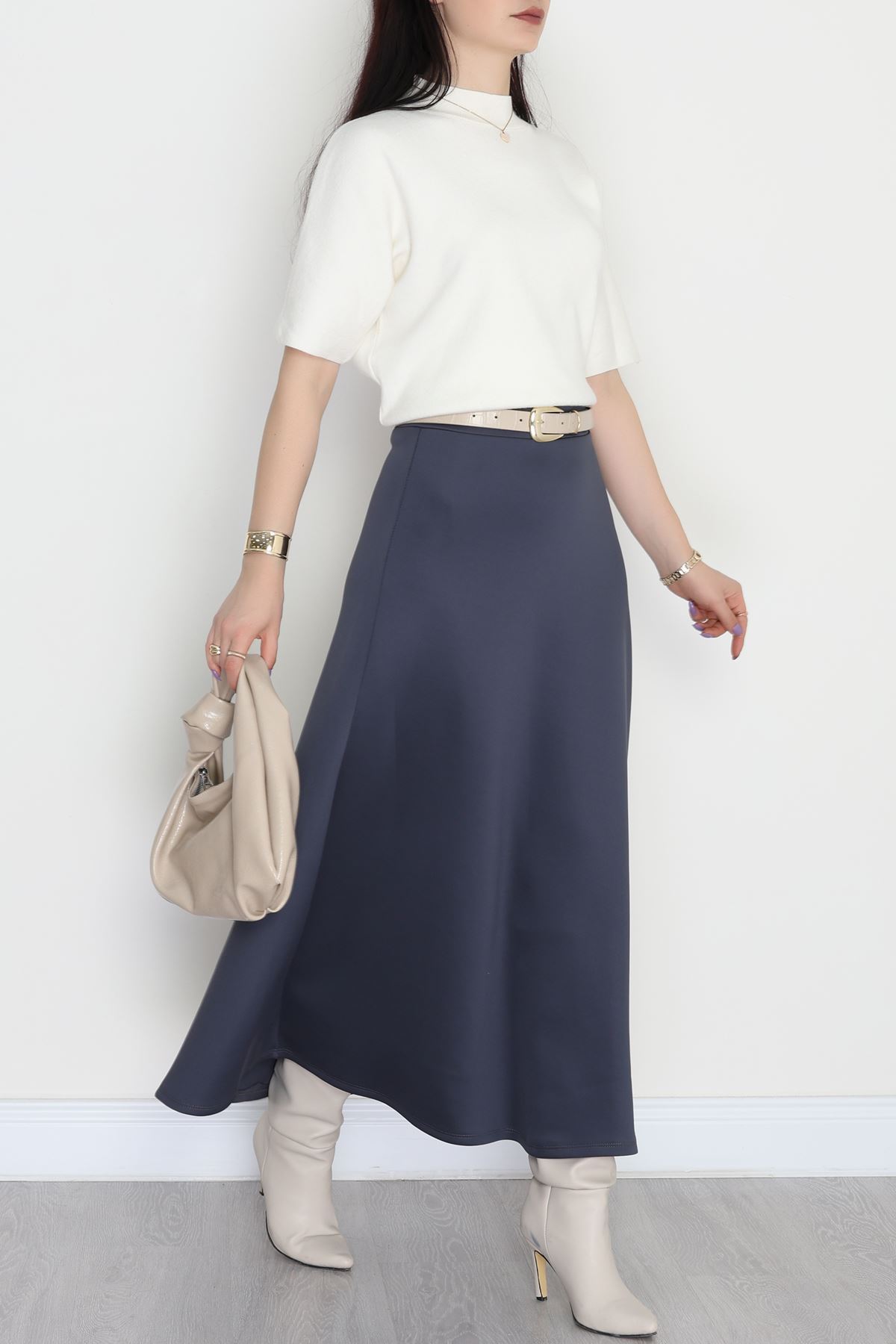 Puf Scuba Kumaş Çan Etek Füme - 50961.2036.