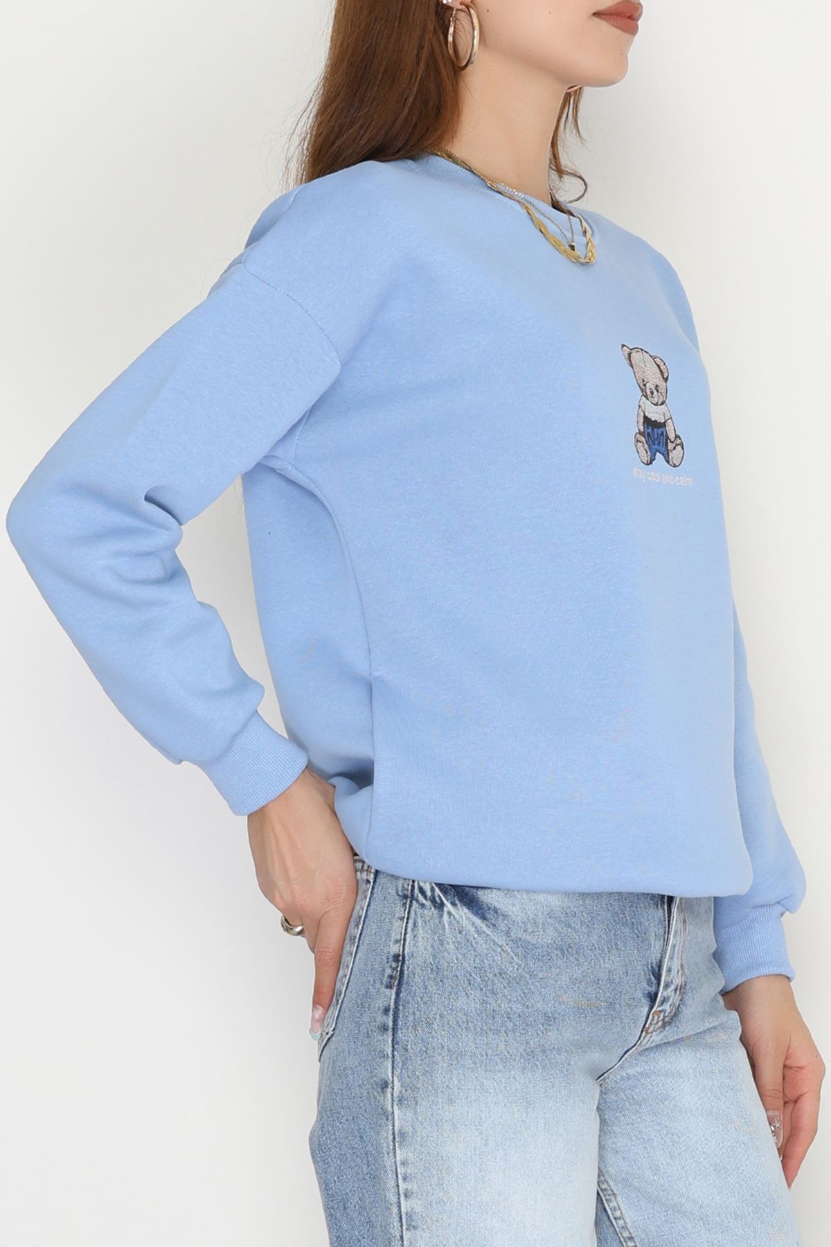 3 İplik Bisiklet Yaka Sweat Bebemavi - 42237.1878.