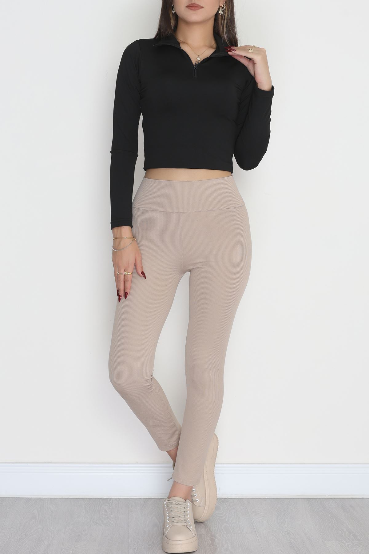 Dalgıç Kumaş Fermuarlı Body Siyah - 50666.053.