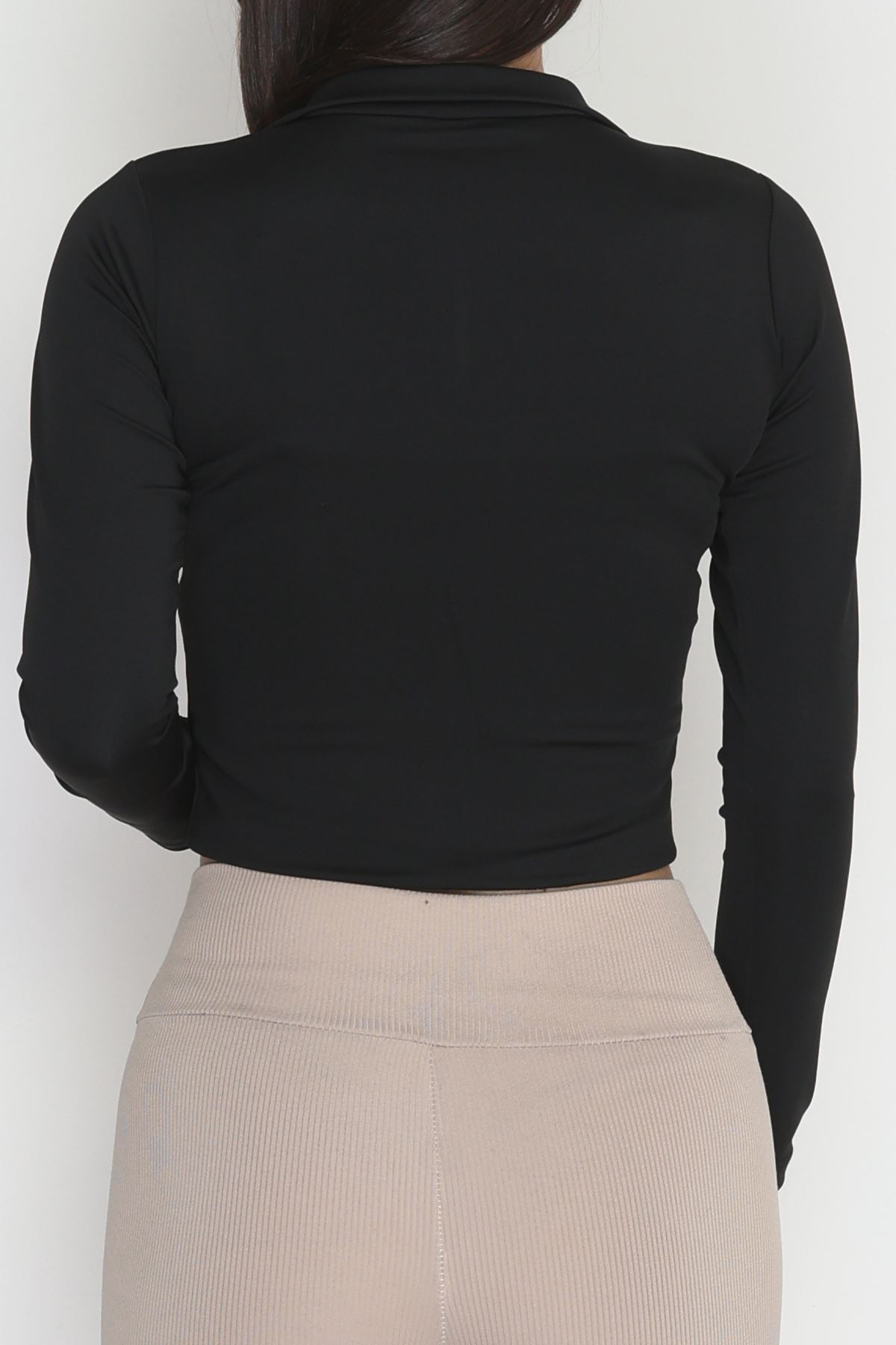 Dalgıç Kumaş Fermuarlı Body Siyah - 50666.053.