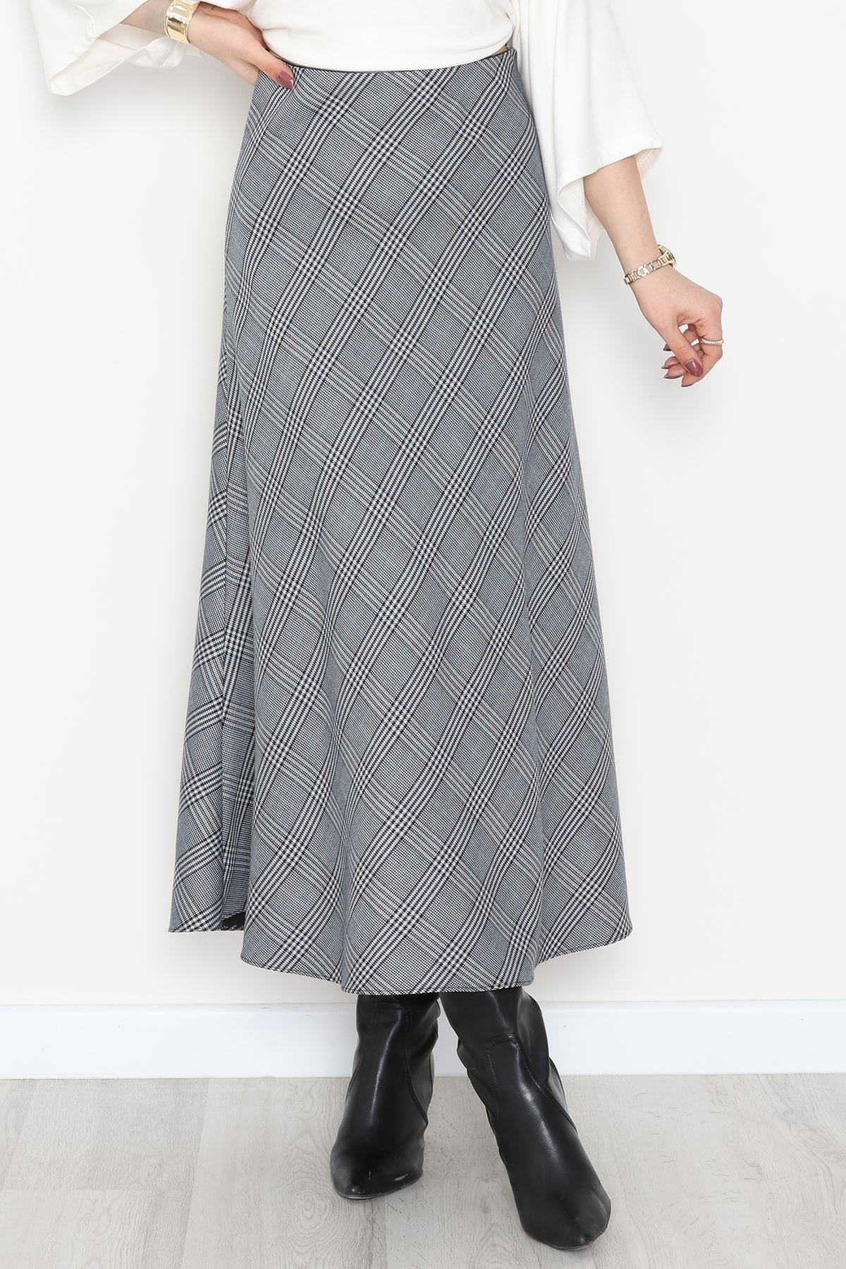 Desenli Çan Etek Gri - 51020.1779.