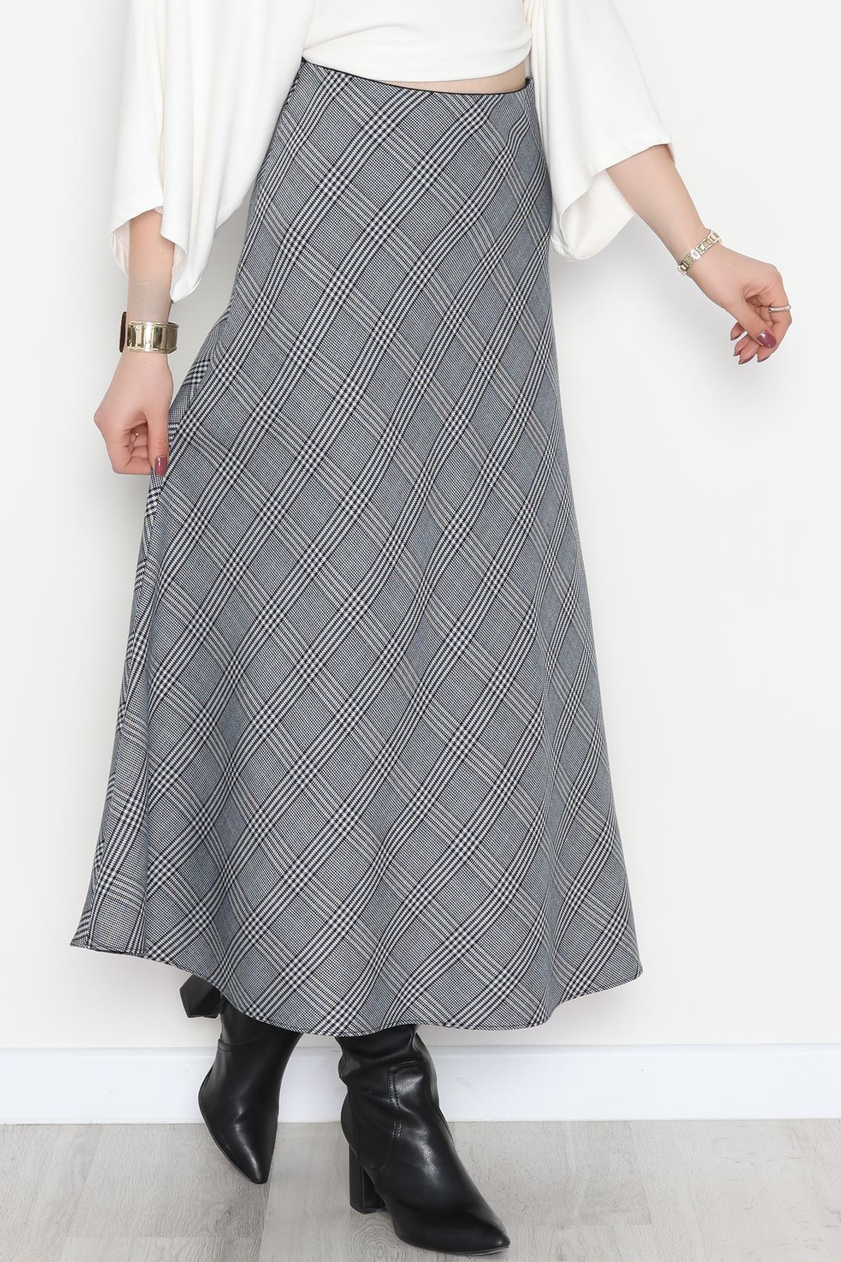 Desenli Çan Etek Gri - 51020.1779.