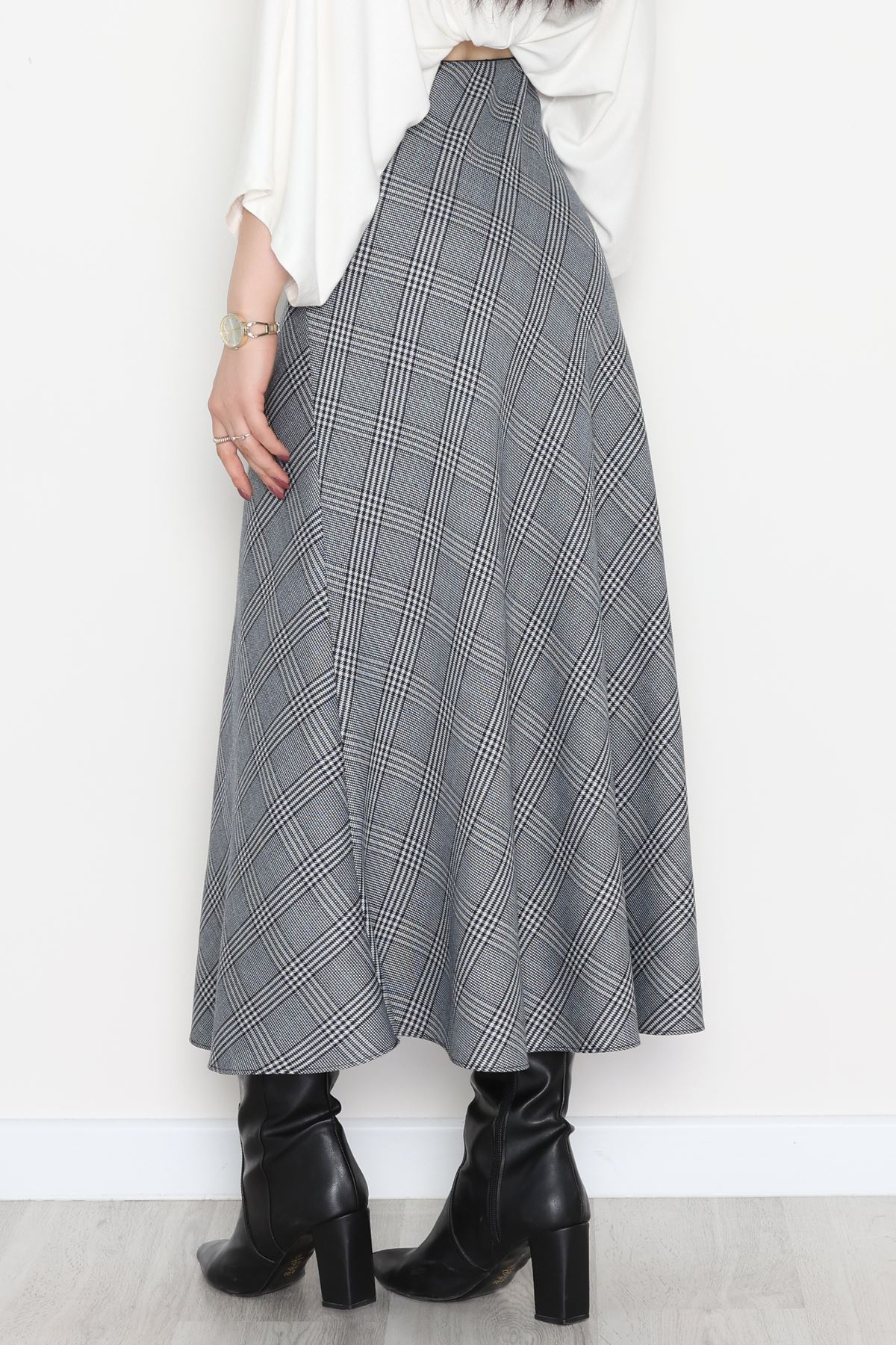 Desenli Çan Etek Gri - 51020.1779.