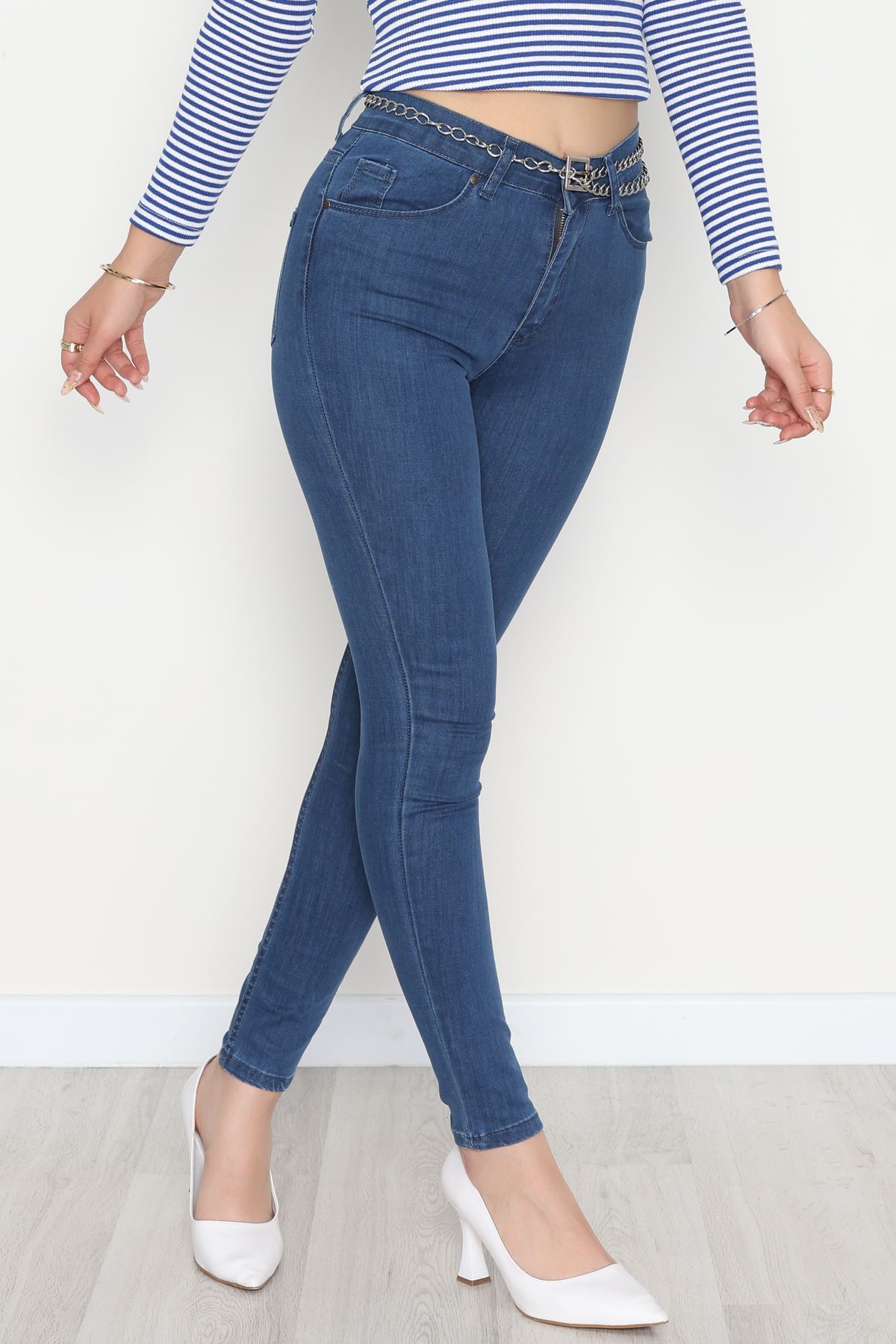 Dar Paça Kot Pantolon Mavi2 - 31593.2112.