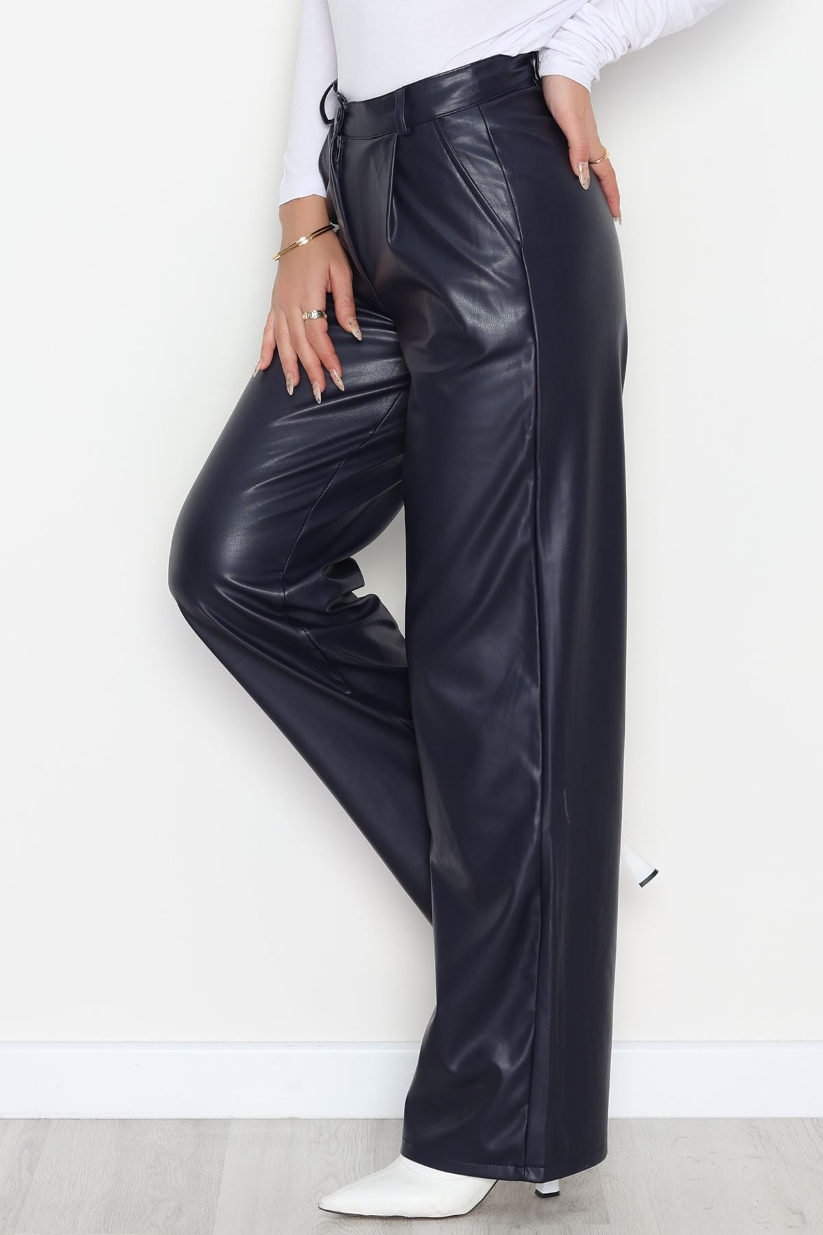 Palazzo Deri Pantolon Lacivert - 51208.1779.