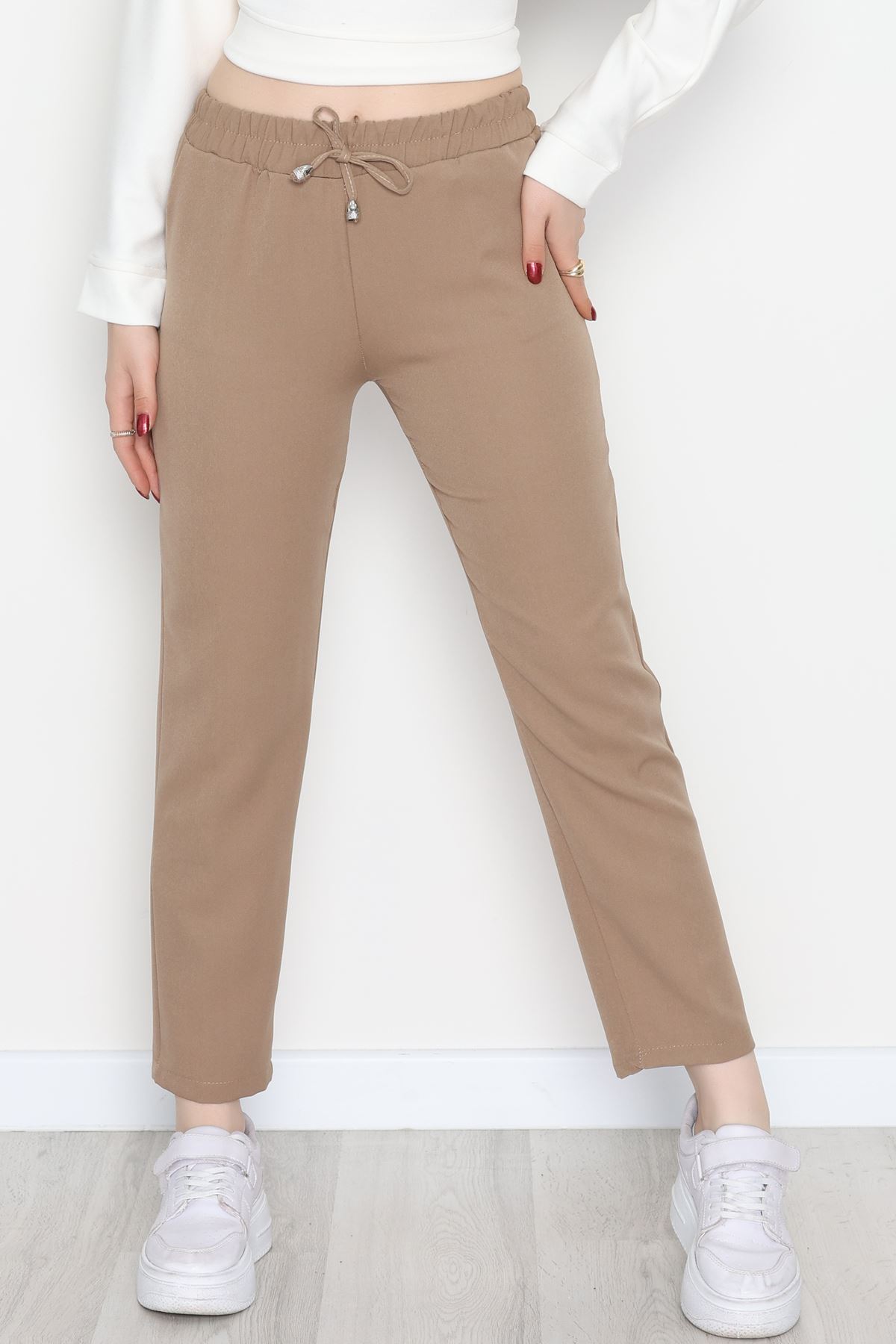 Dabıl Bağcıklı Pantolon Vizon - 20138.1884.