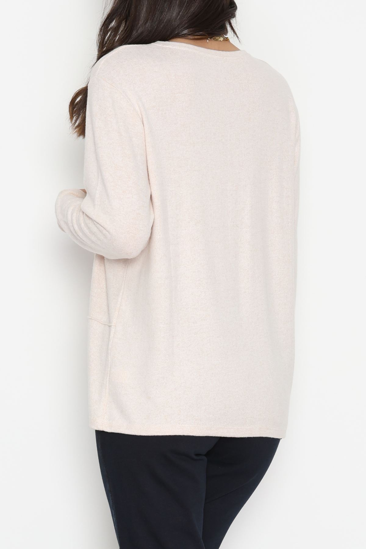 Yün Çilek Bluz Bej - 51065.2114.