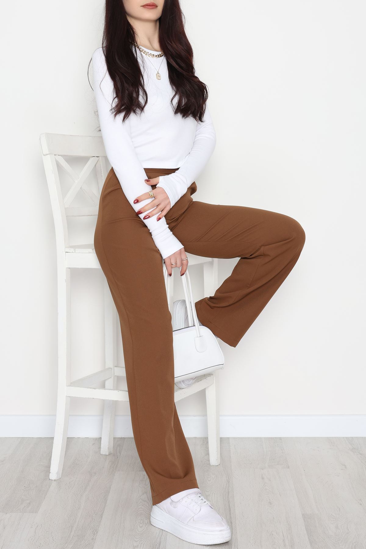 Cırtlı Palazzo Pantolon Kahve - 51213.1779.