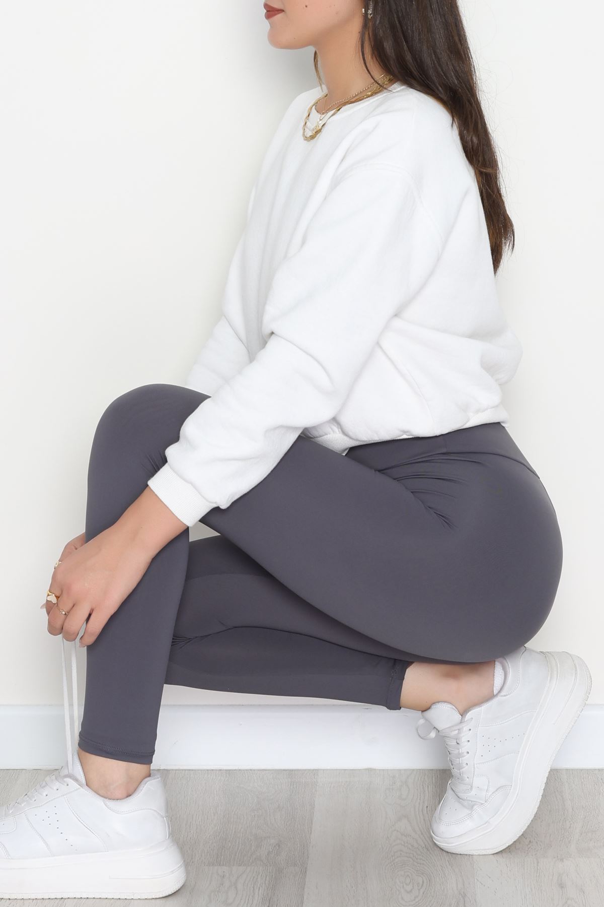 Polyamid Kumaş Tayt Antrasit - 42744.1871.