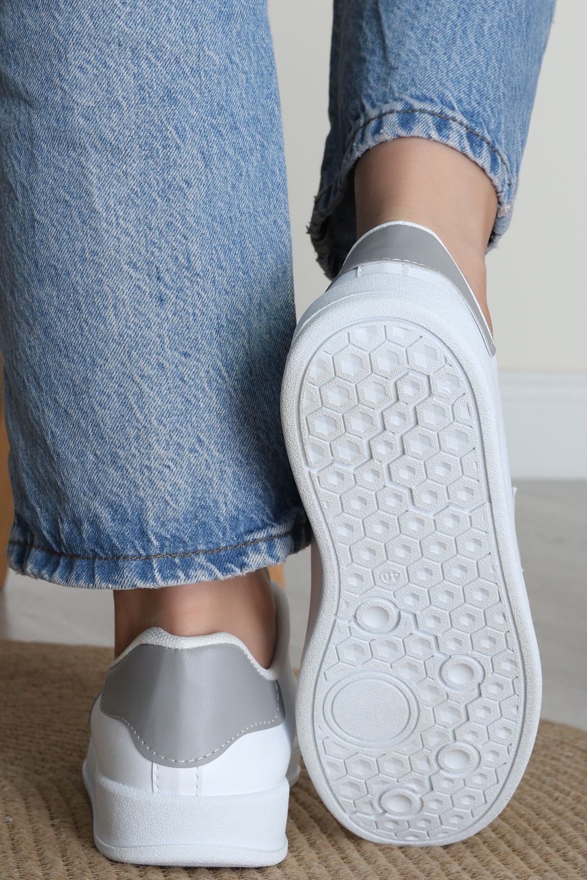 Yıldızlı Spor Ayakkabı Beyazgri - 31295.264.