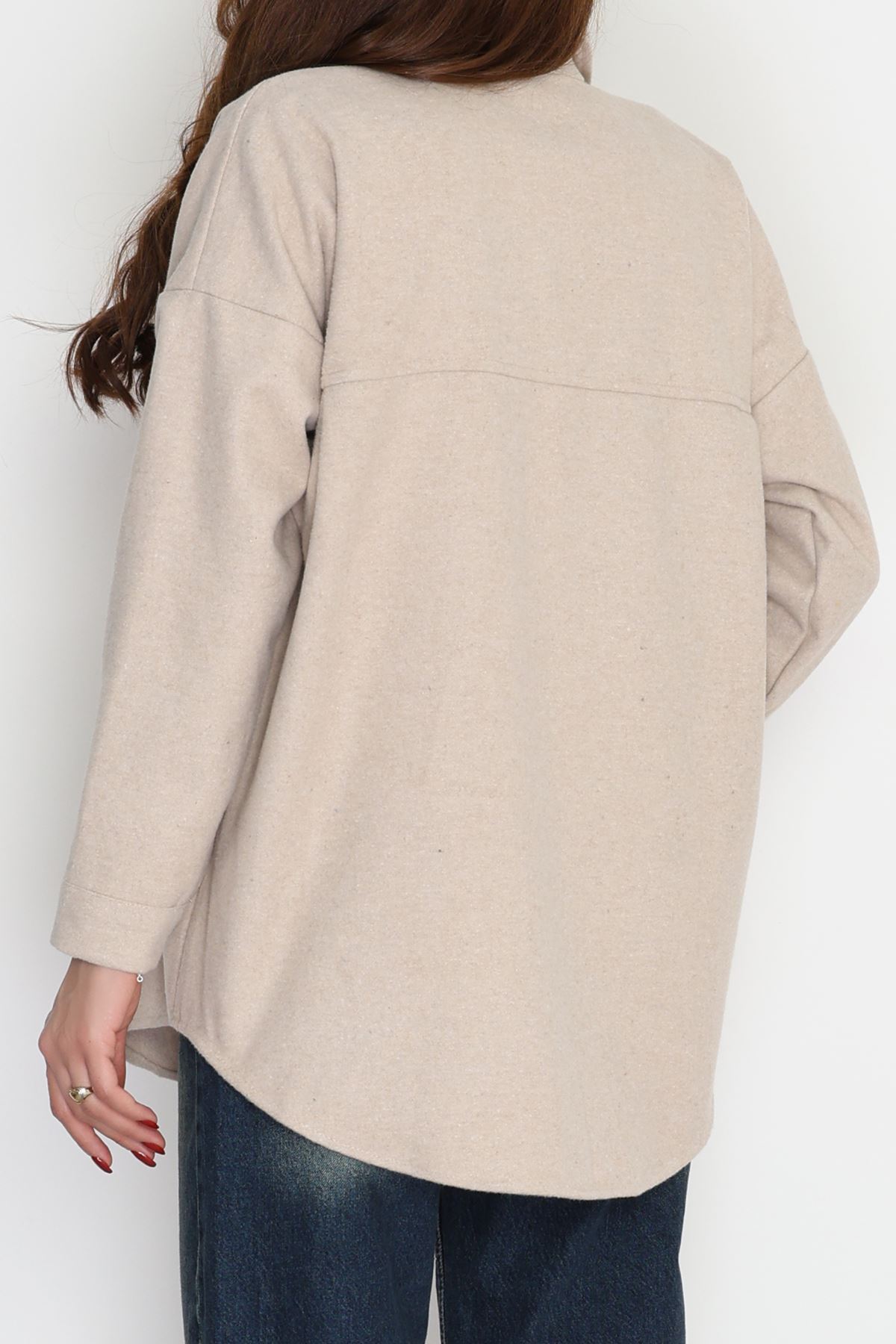 Çift Cep Kaşe Gömlek Taş - 20258.1775.