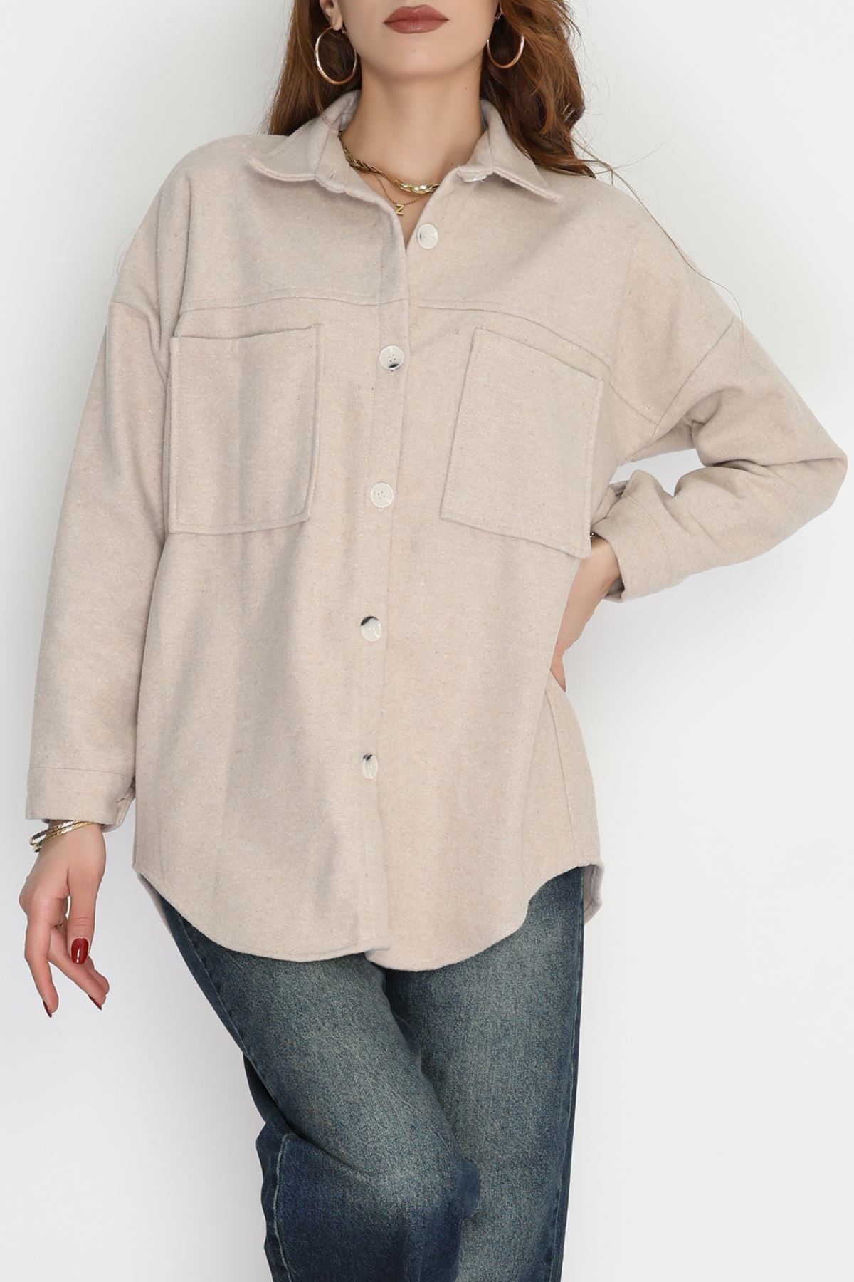 Çift Cep Kaşe Gömlek Taş - 20258.1775.