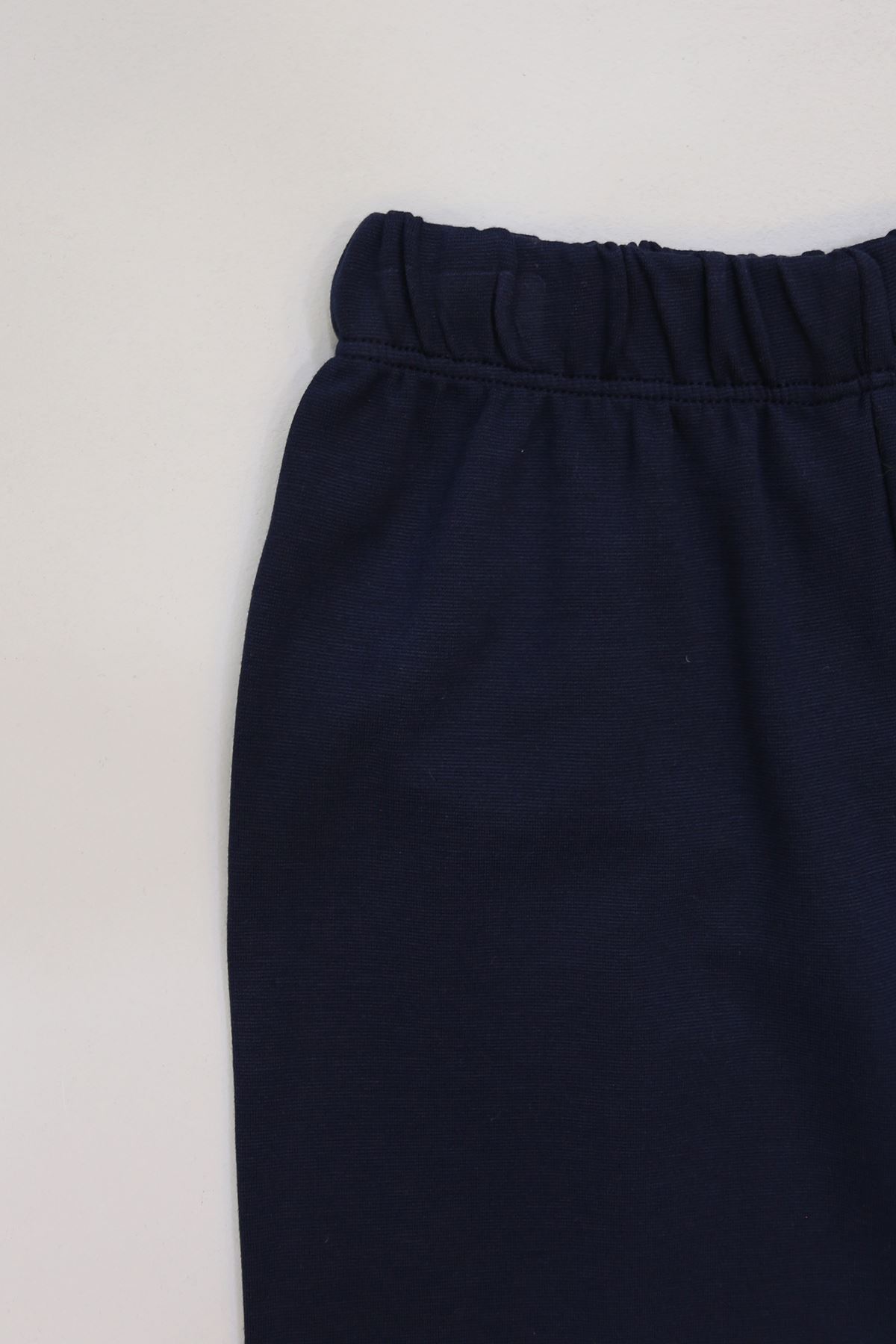 7-12 Yaş Likralı Penye Tayt Lacivert - 50946.1981.