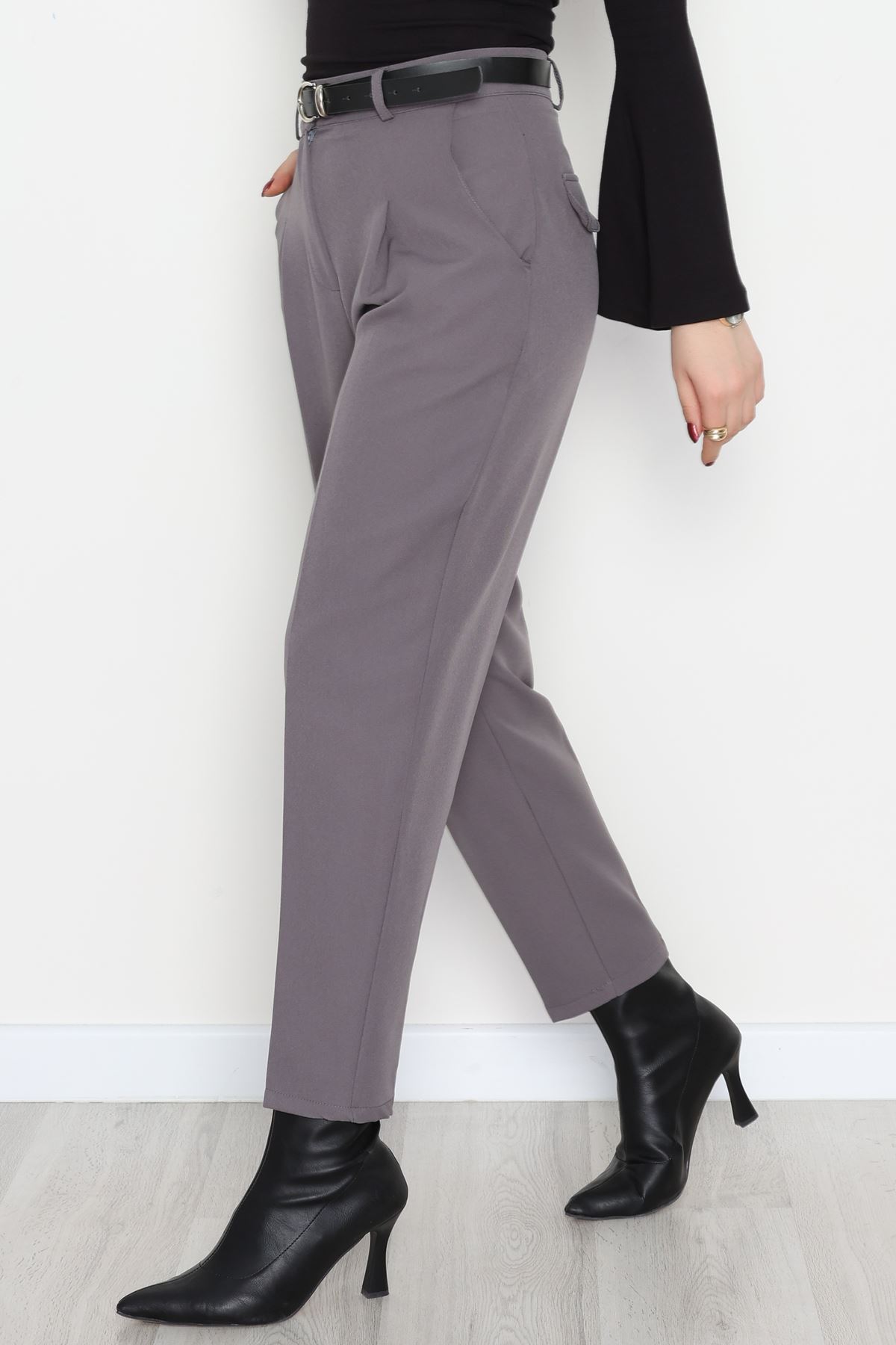 Oval Cep Havuç Pantolon Koyugri - 51219.1779.