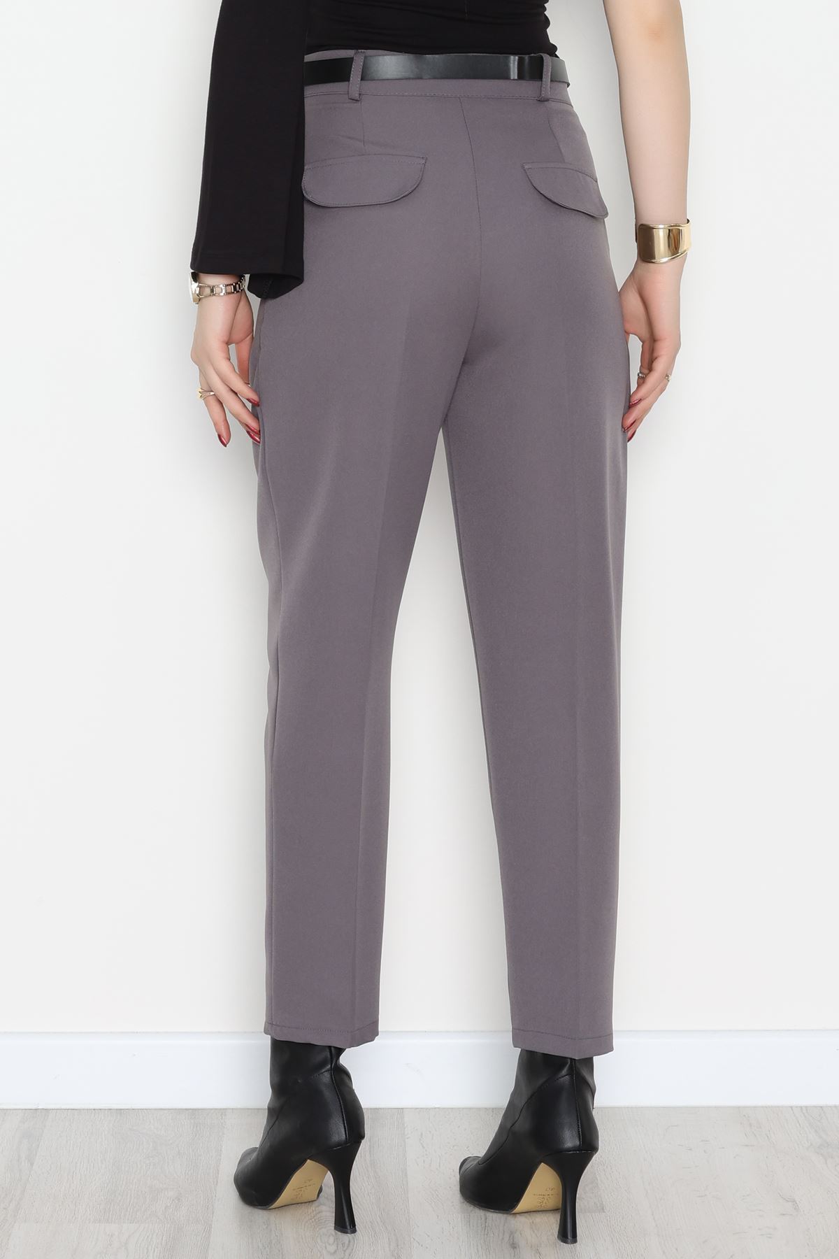 Oval Cep Havuç Pantolon Koyugri - 51219.1779.