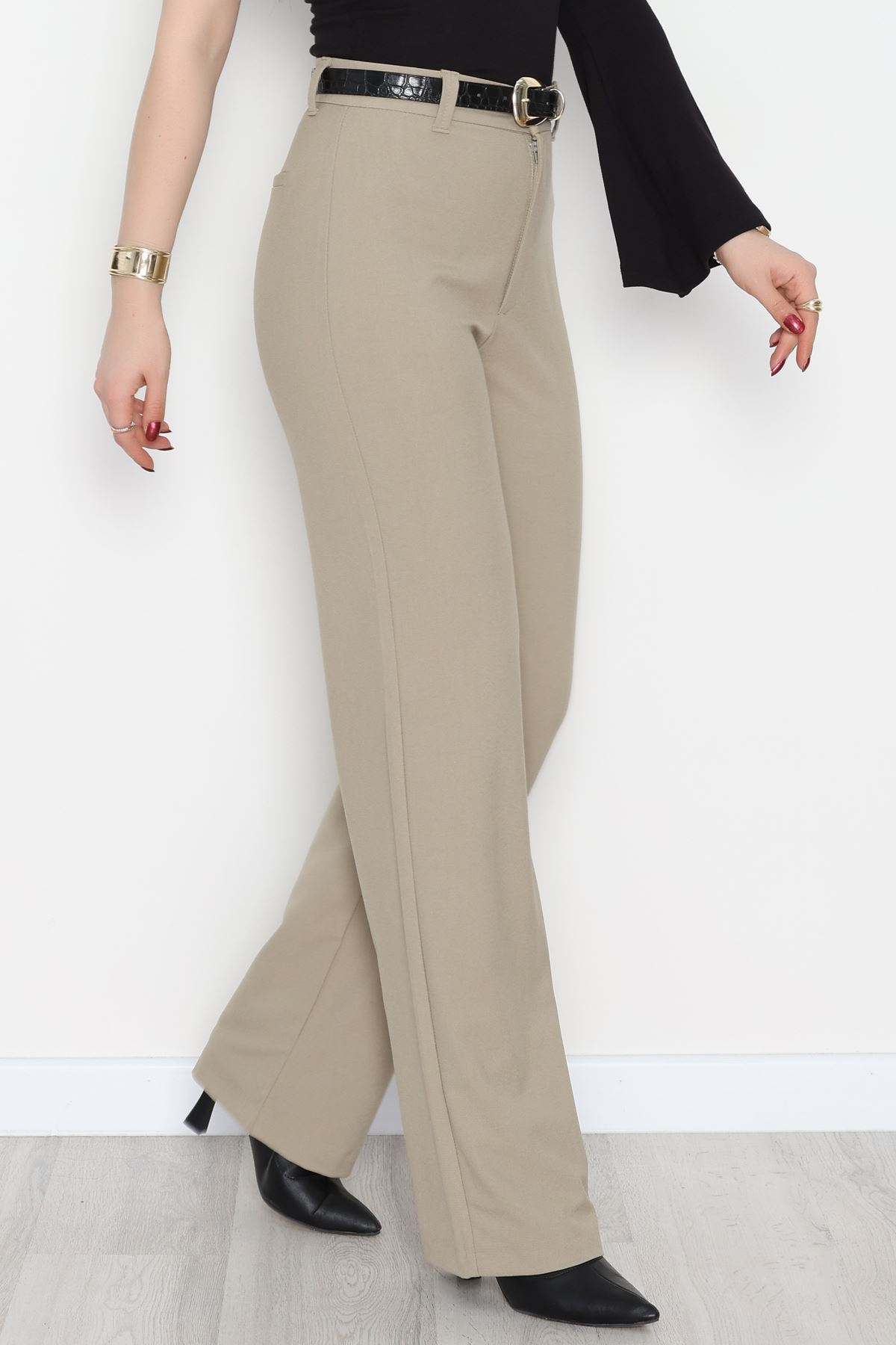 Dokuma Kumaş Pantolon Açıkhaki - 42650.1871.