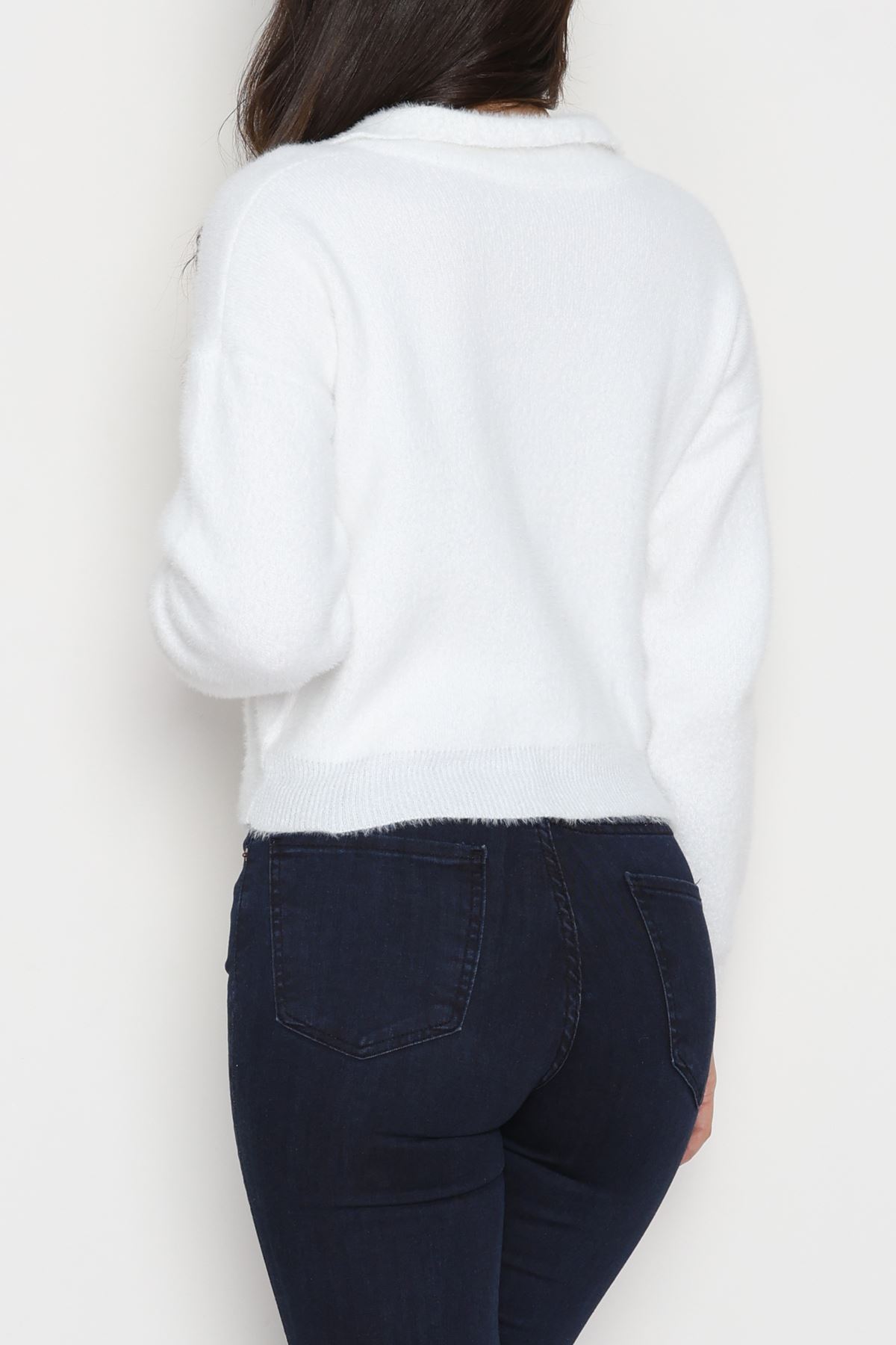 Yumuşak Dokulu Triko Ekru - 51109.1765.