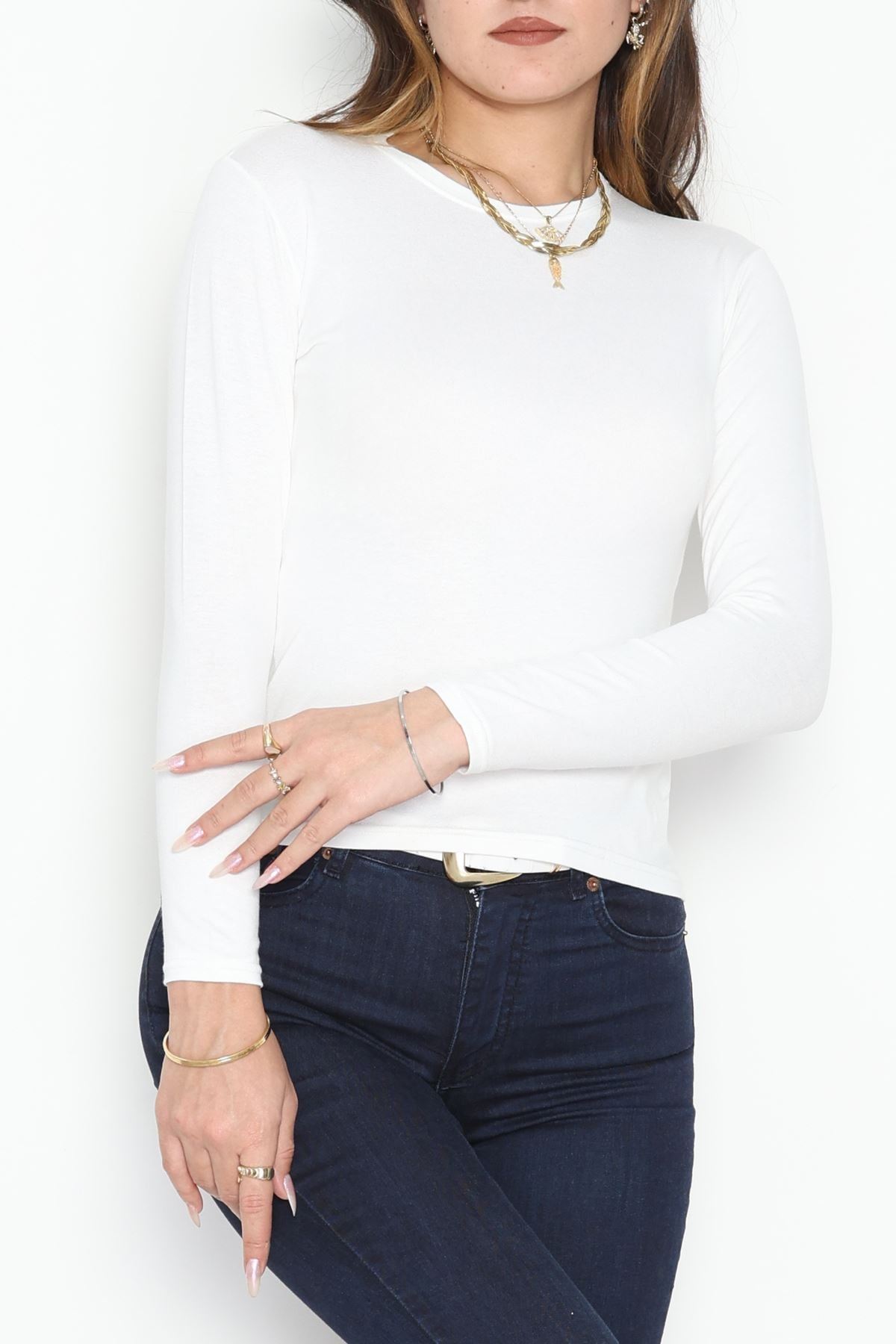 Uzun Kol Body Kırıkbeyaz - 3605.1783.