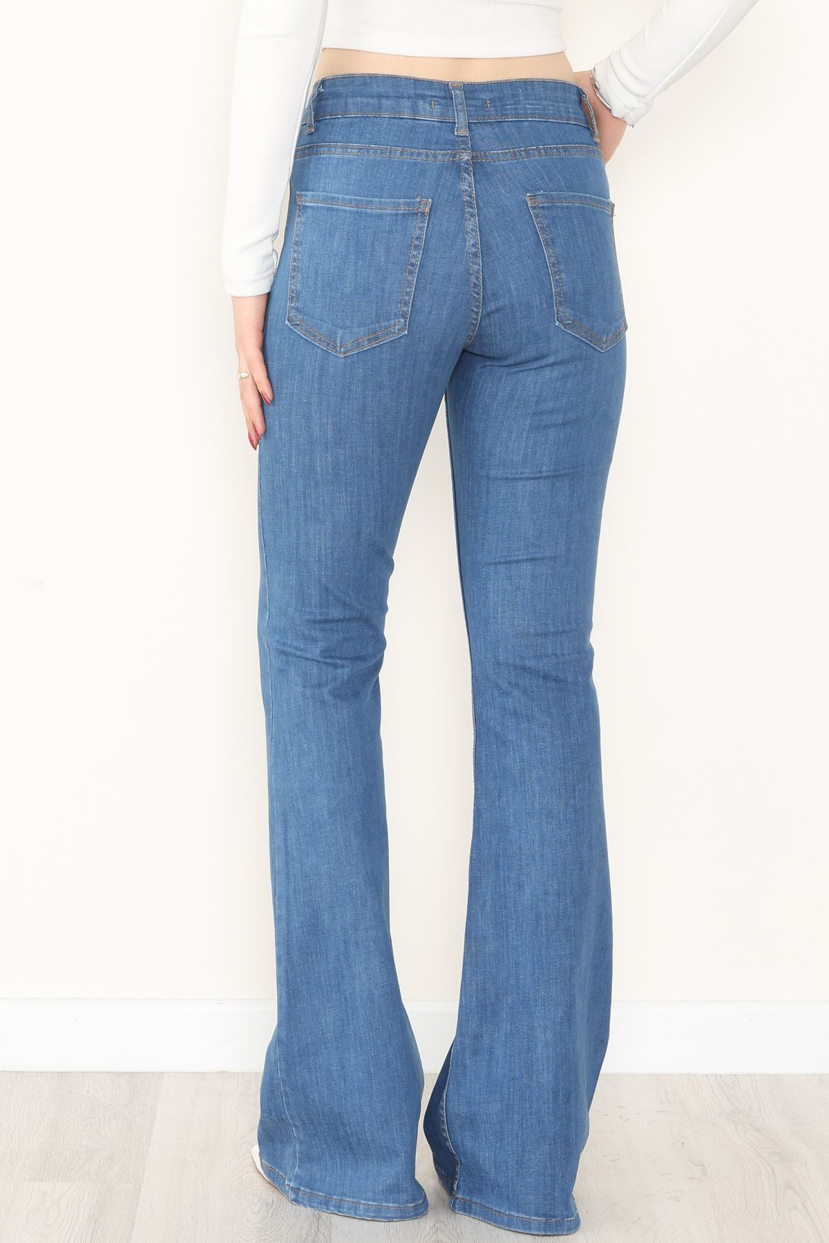 İspanyol Paça Kot Pantolon Mavi - 31649.1184.