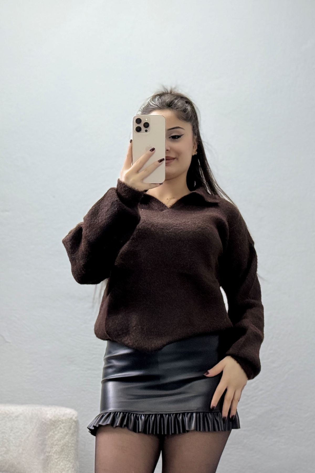 Yumuşak Dokulu Triko Kahve - 51109.1765.