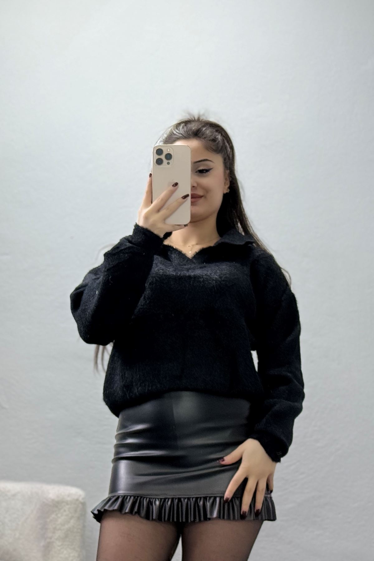 Yumuşak Dokulu Triko Siyah - 51109.1765.